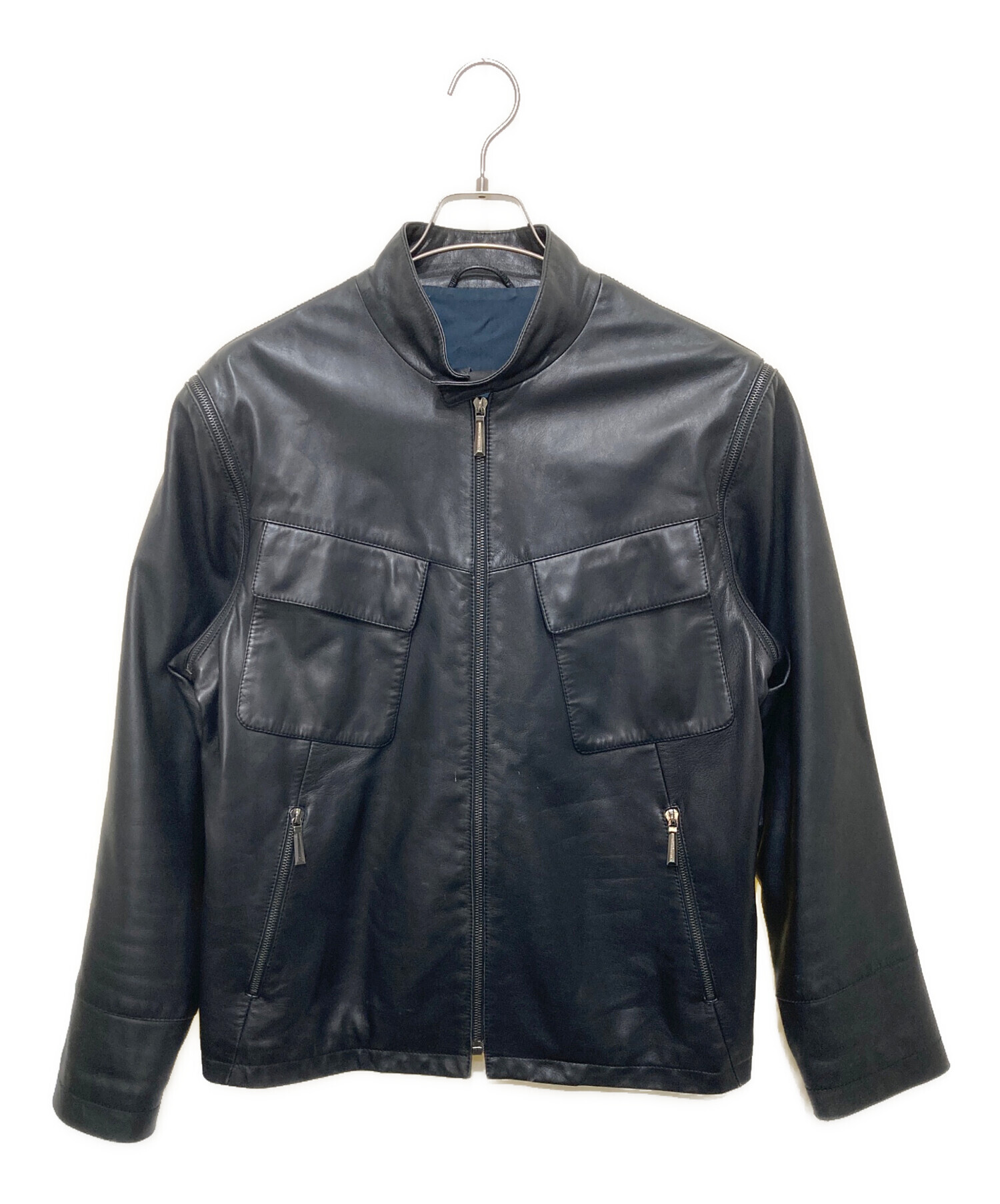 中古・古着通販】dunhill (ダンヒル) シングルライダースジャケット