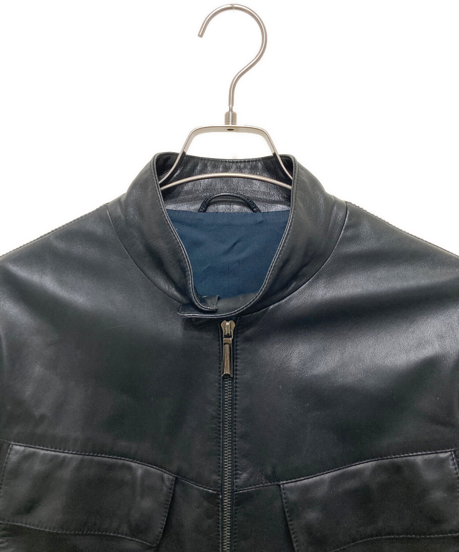中古・古着通販】dunhill (ダンヒル) シングルライダースジャケット