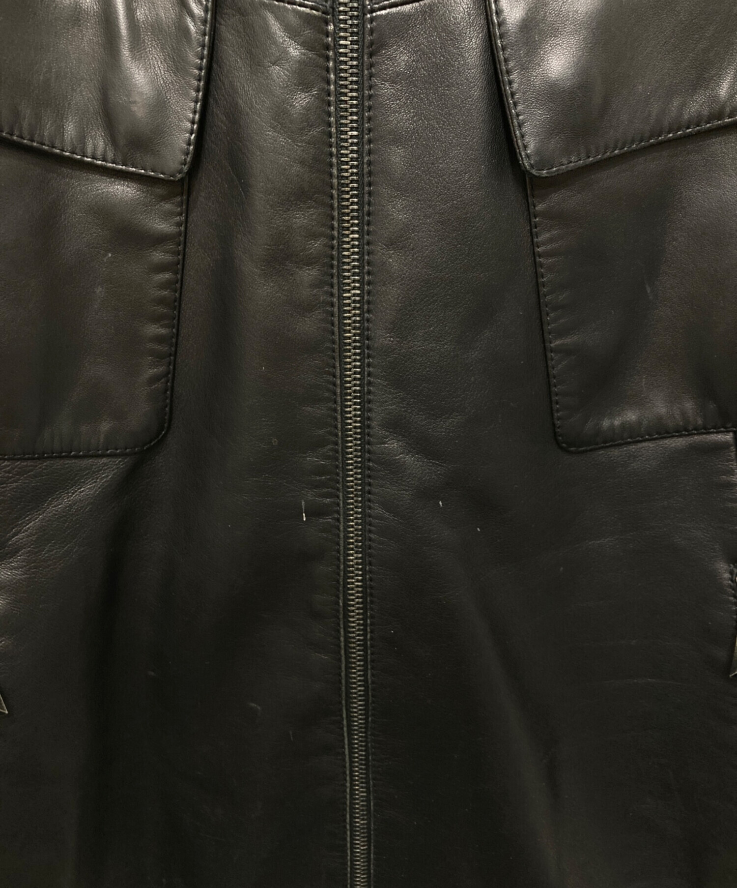 中古・古着通販】dunhill (ダンヒル) シングルライダースジャケット