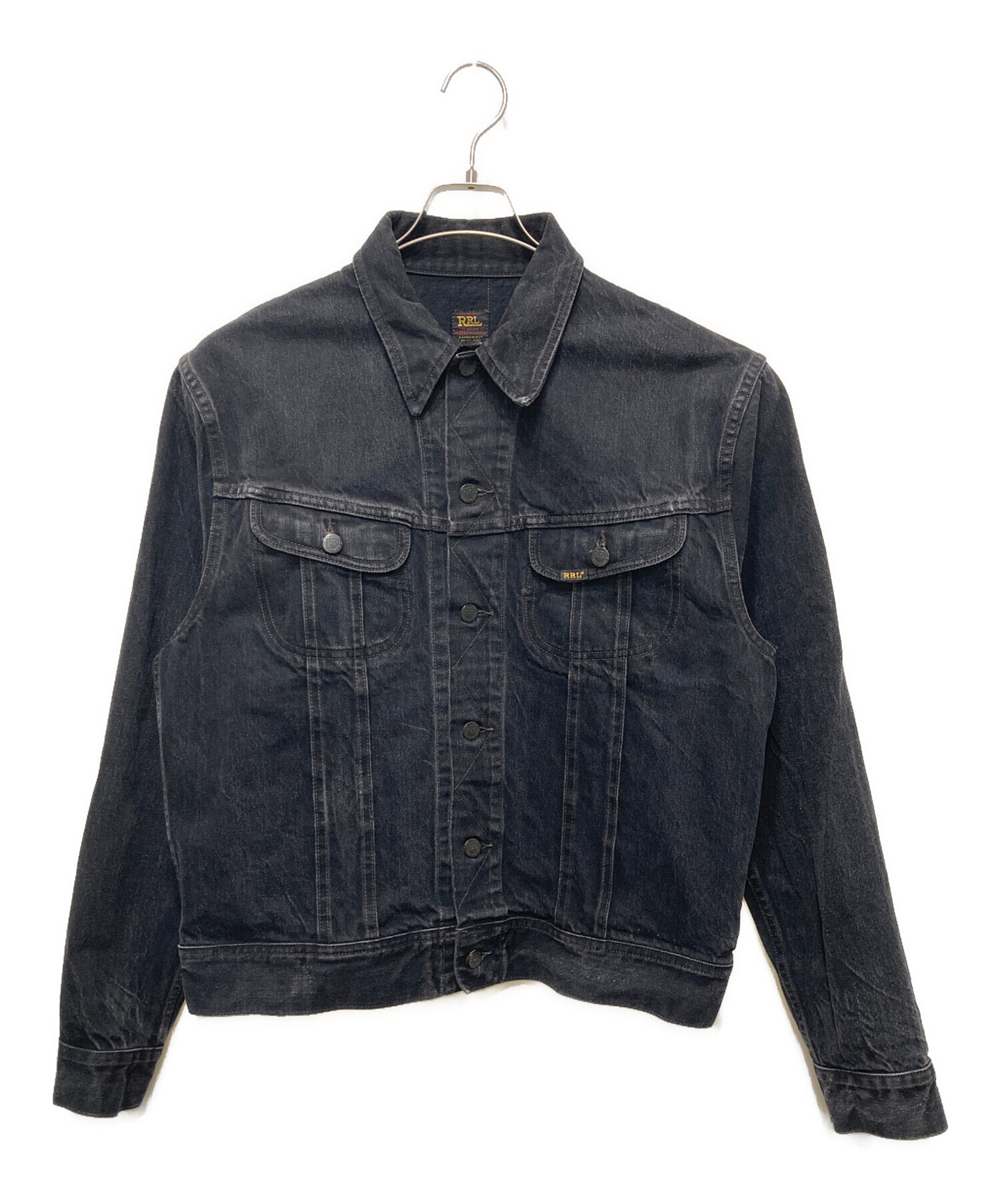 RRL ブラック デニムジャケット シャツ 中古・古着通販】RRL (ダブルアールエル) 271-Jブラックデニム