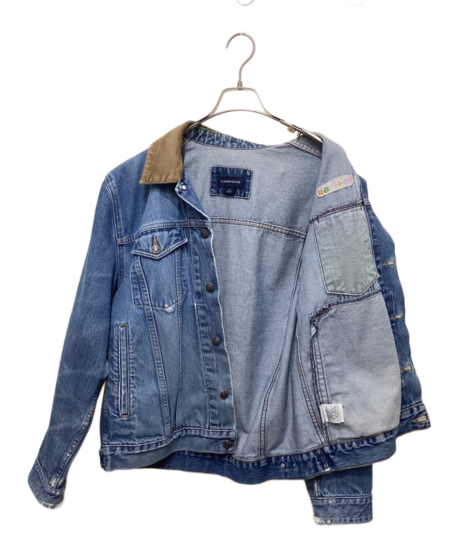 中古・古着通販】LAND'S END (ランズエンド) コーデュロイ切替デニム