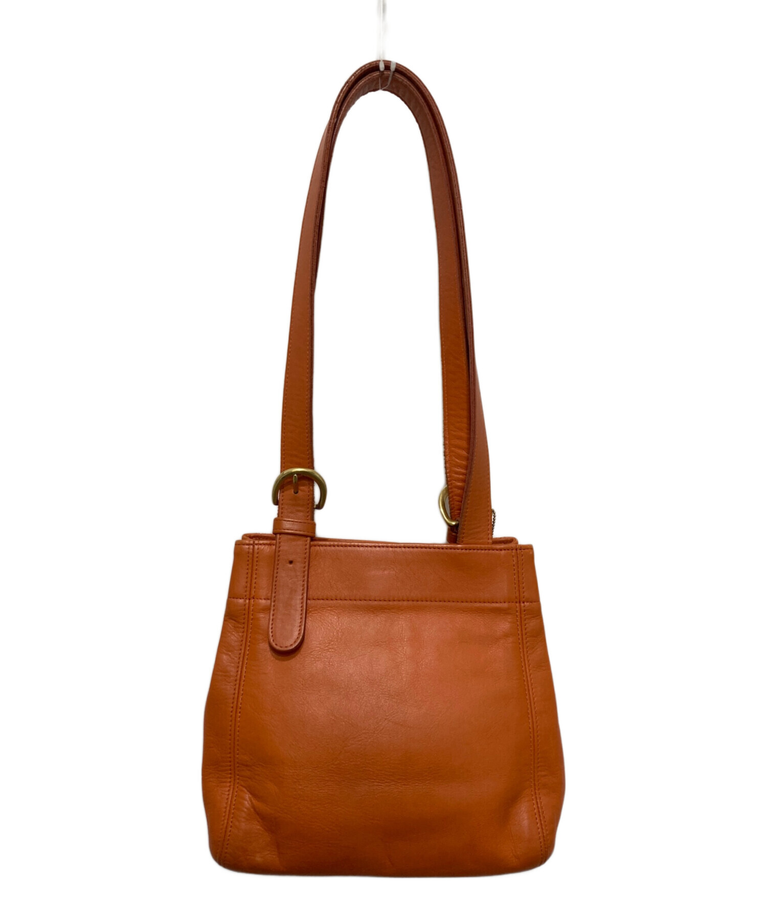 中古・古着通販】COACH (コーチ) レザートートバッグ オレンジ 