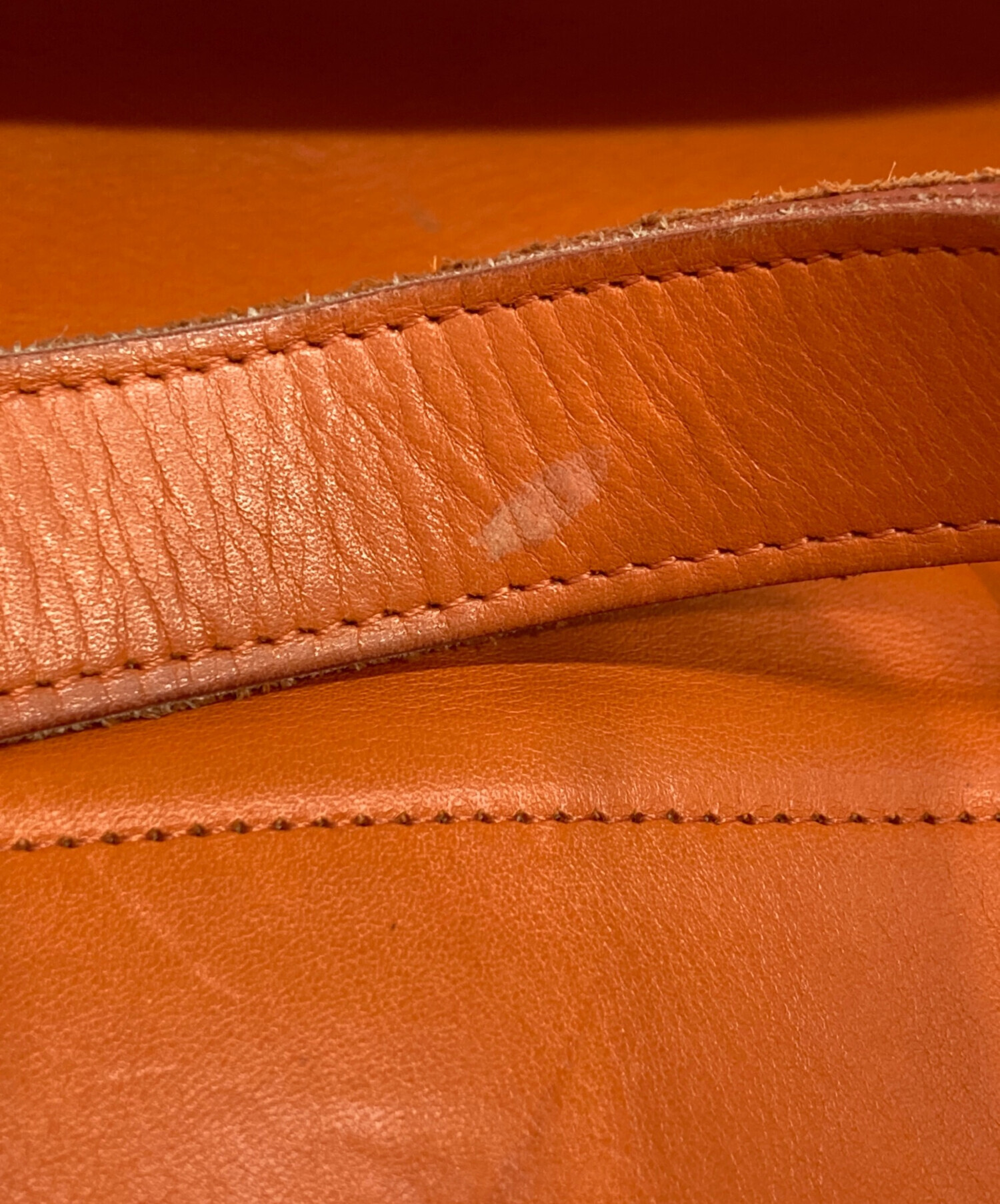 COACH オレンジ レザートートバッグ 中古・古着通販】COACH (コーチ) レザートートバッグ オレンジ
