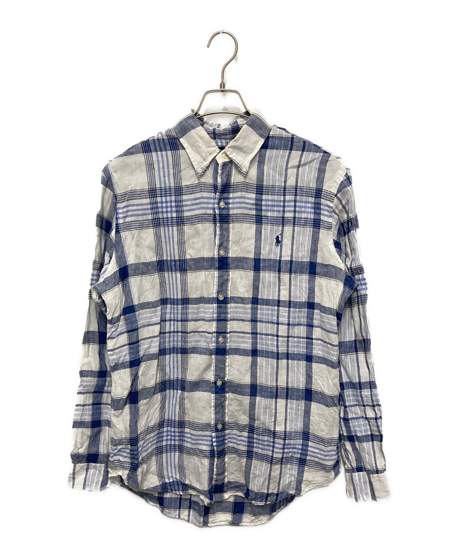 中古・古着通販】RALPH LAUREN (ラルフローレン) リネンチェックシャツ