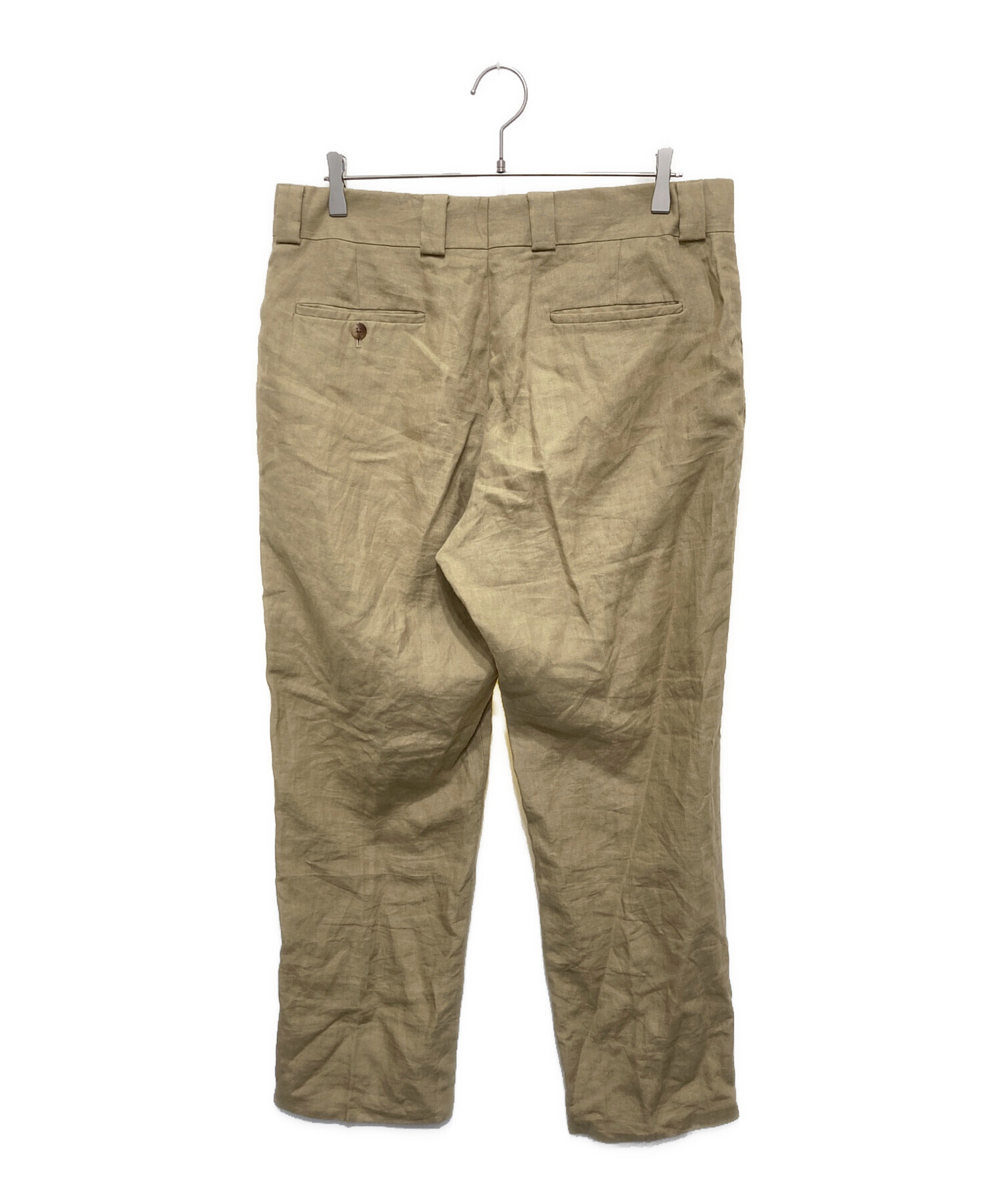 美品CARUSO カルーゾ 春夏ベージュ　size50 中古・古着通販】CARUSO (カルーゾ) リネンスラックスパンツ ベージュ