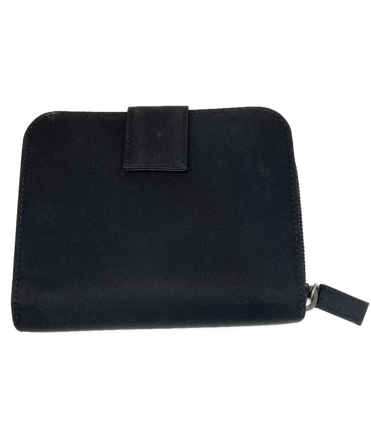 中古・古着通販】PRADA (プラダ) ナイロンコンビ2つ折り財布 ブラック