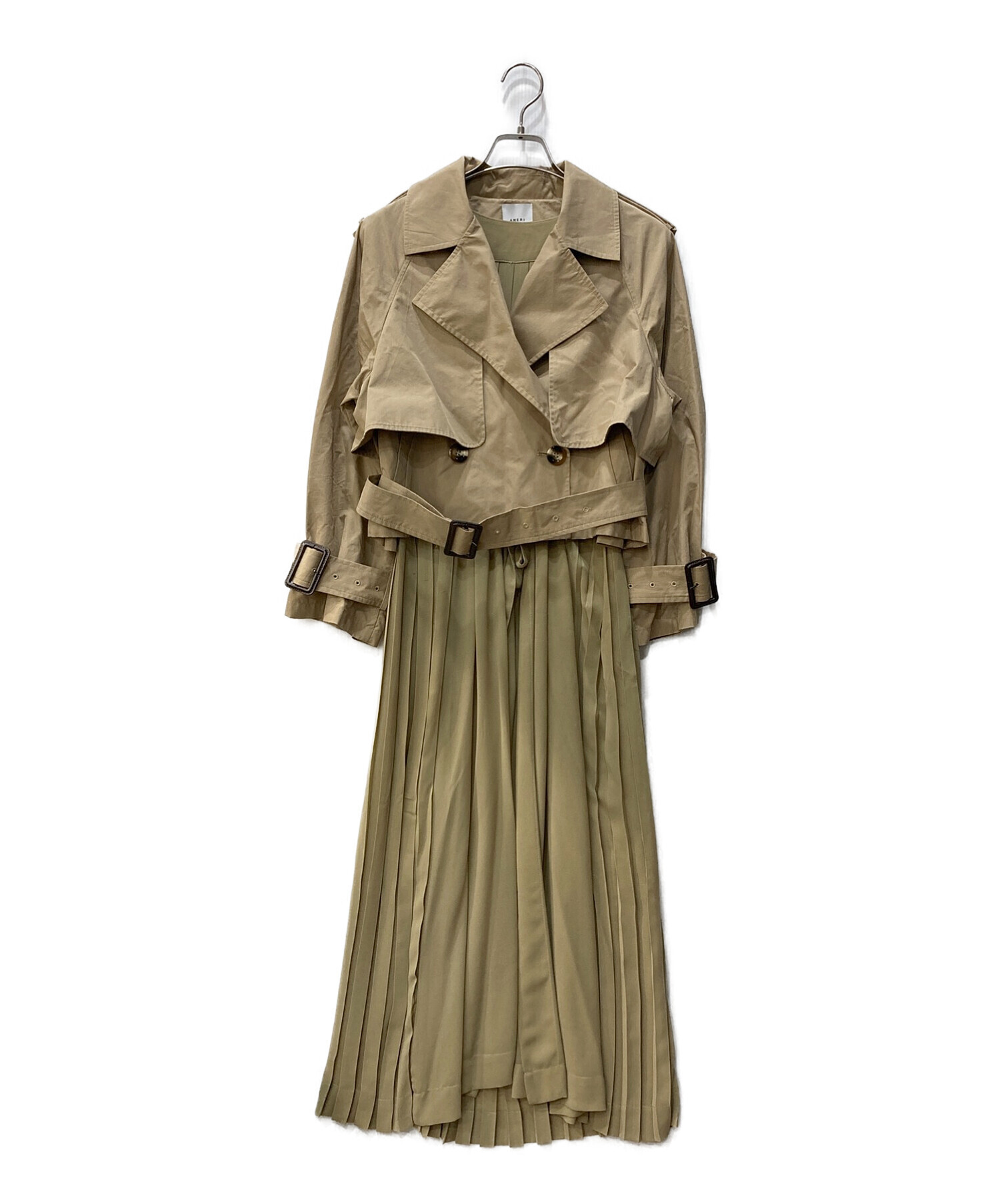 中古・古着通販】Ameri (アメリ) 3WAY SHEER DOCKING COAT ベージュ 