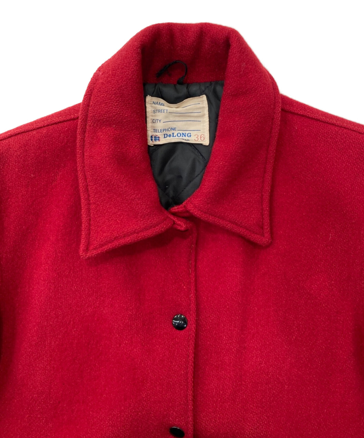 中古・古着通販】DeLong (デロング) 70s スタジャン レッド サイズ:36