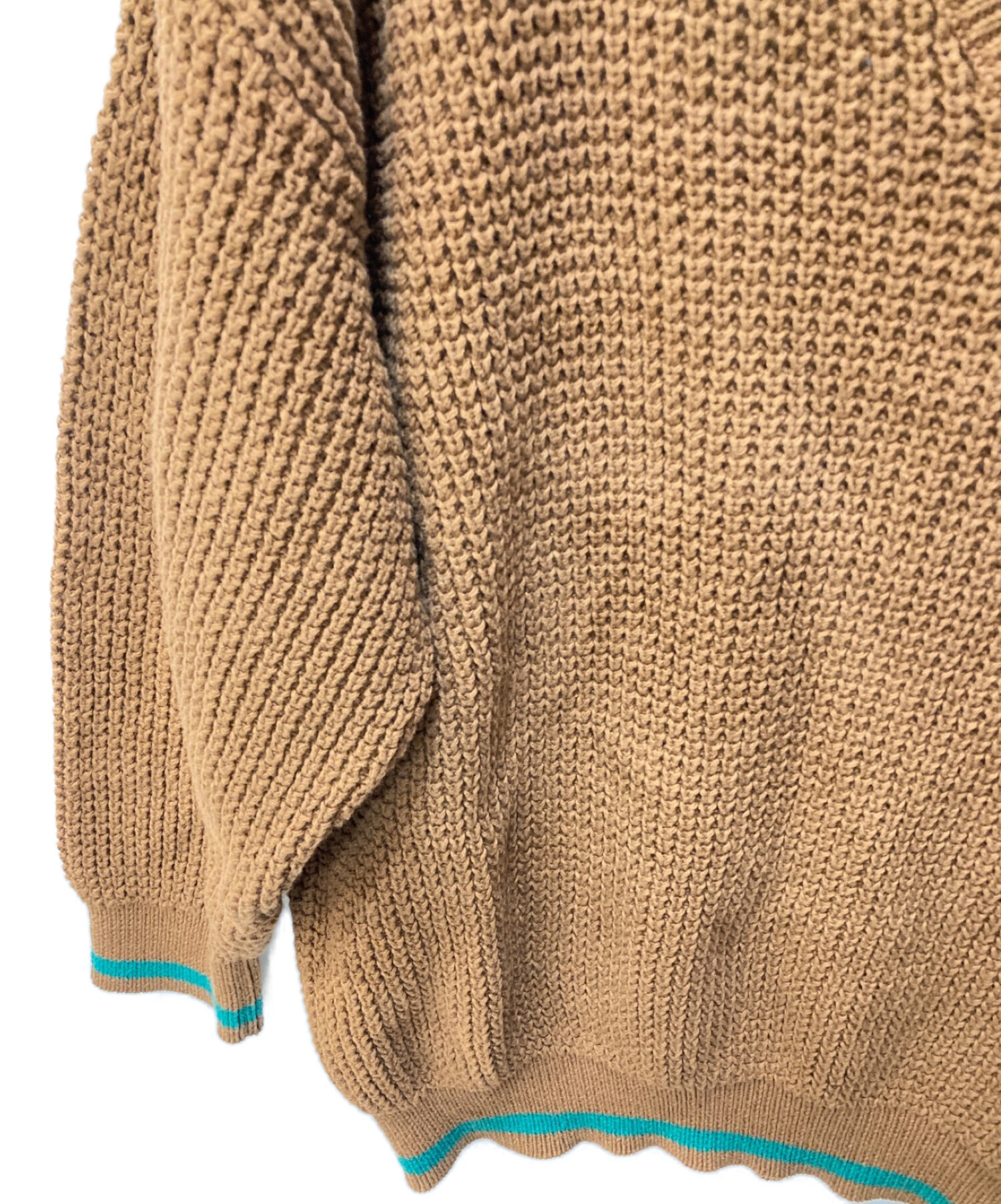 中古・古着通販】KEBOZ (ケボズ) Vネックニット ブラウン サイズ:L