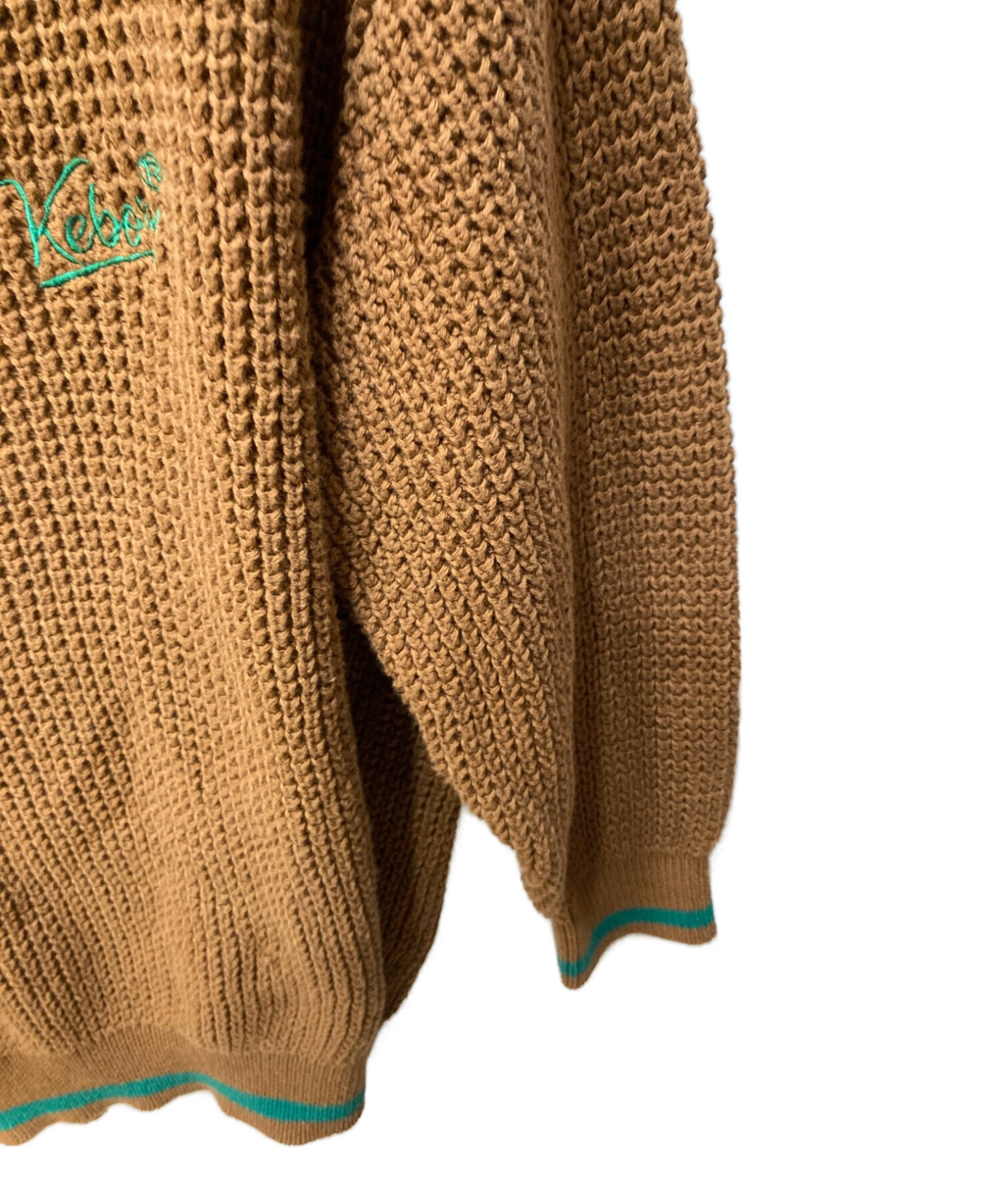 中古・古着通販】KEBOZ (ケボズ) Vネックニット ブラウン サイズ:L