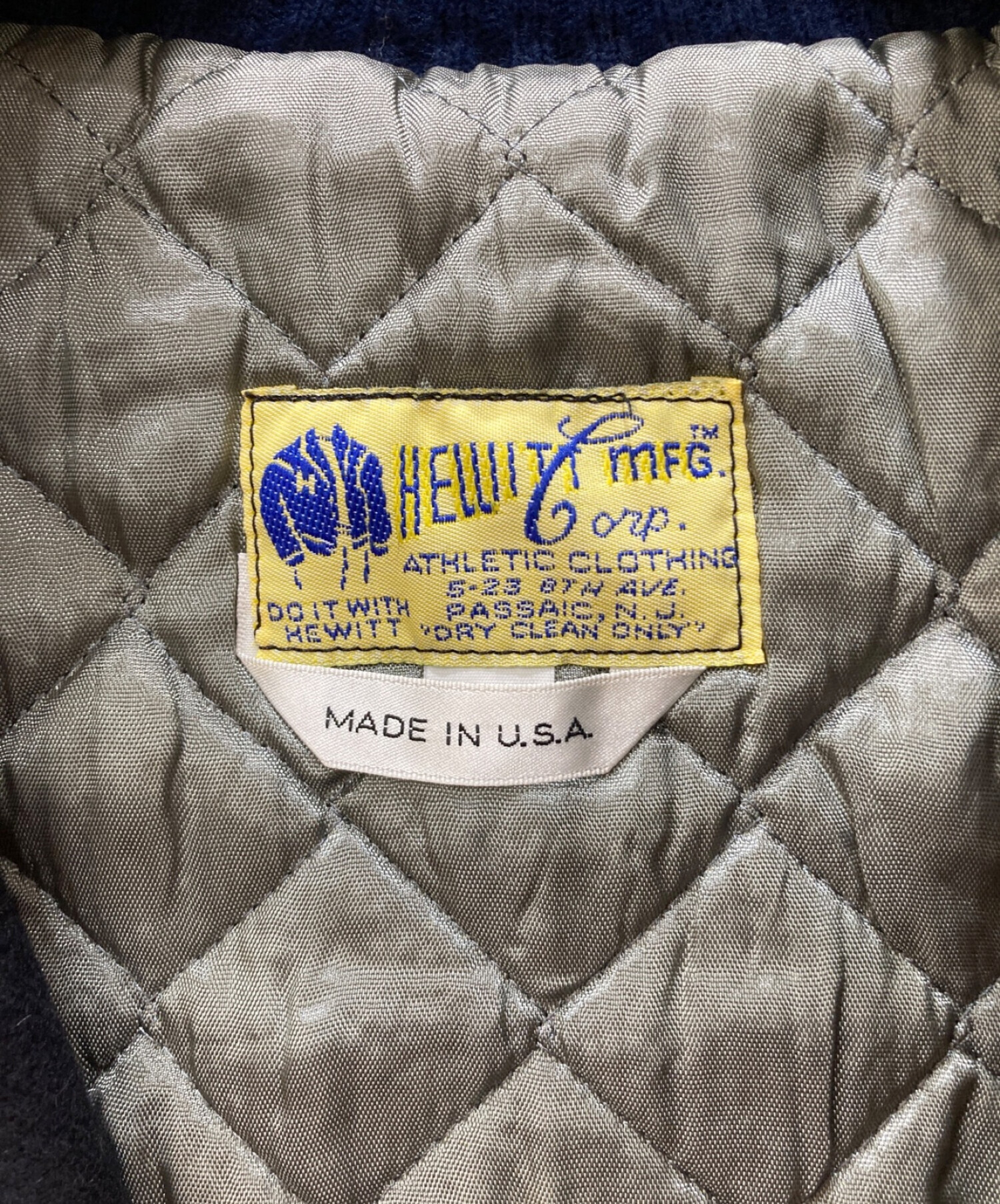 中古・古着通販】HEWITT (ヒューイット) USA製スタジャン ネイビー