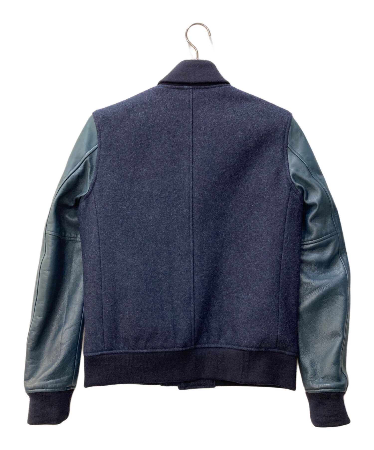 シェリエ スタジャン ネイビー ウールレザー シェリエ スタジャン ネイビー ウールレザー シェリエ