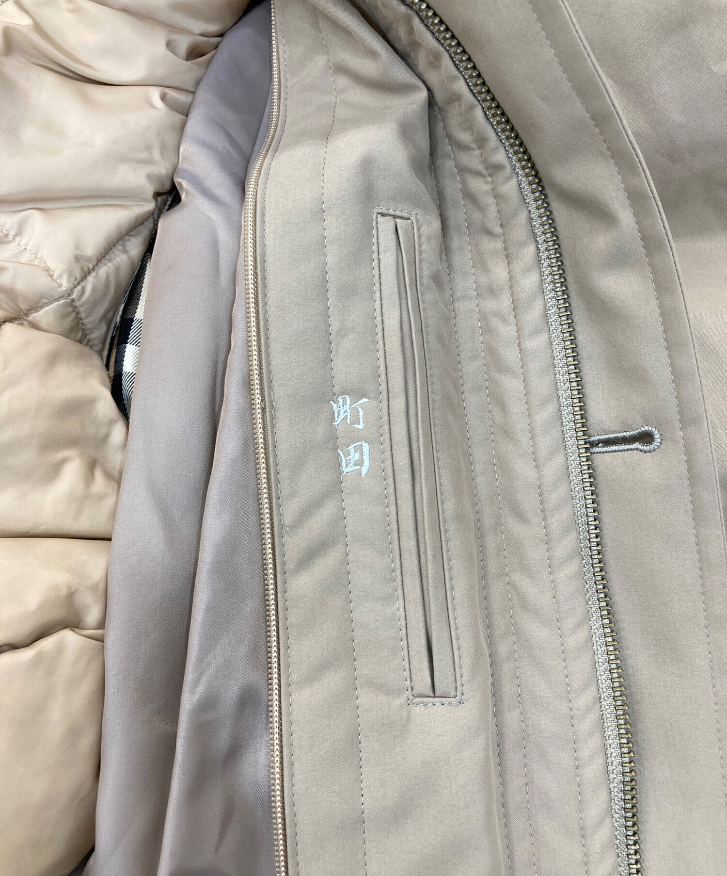 バーバリーズ ステンカラーコート ダウンライナー ノバチェック 紺 M Burberrys(バーバリーズ) 90'sノヴァチェックライナーステン