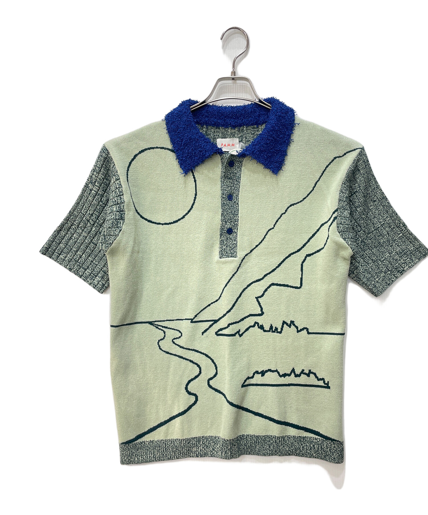 pamm 月のある風景のニットポロ pamm / 月のある風景のサマーニットポロ