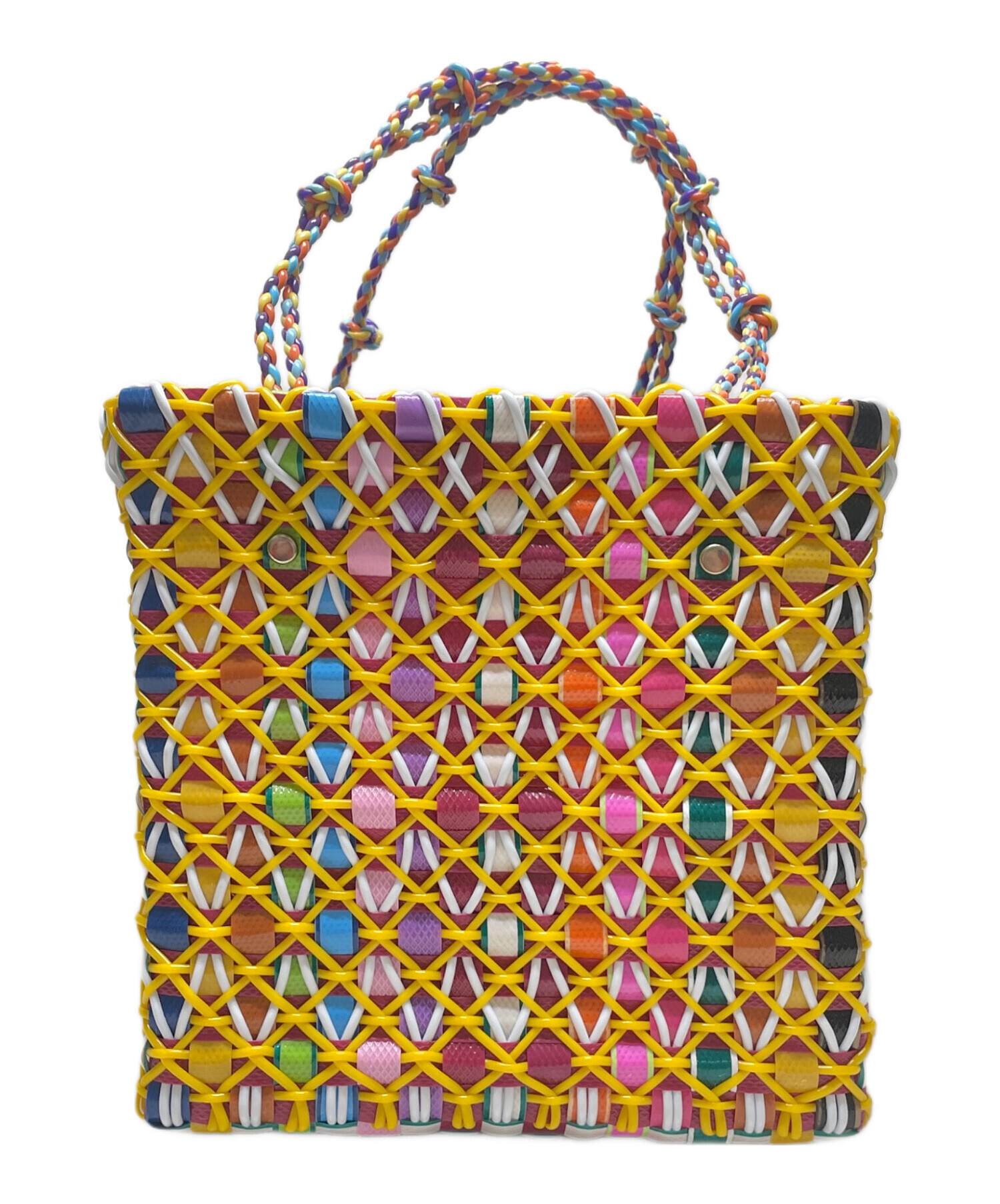 マルニ  ビニールハンドバッグ 中古 BS99 中古・古着通販】MARNI (マルニ) MARKET CAKE BASKETBAG マルチカラー