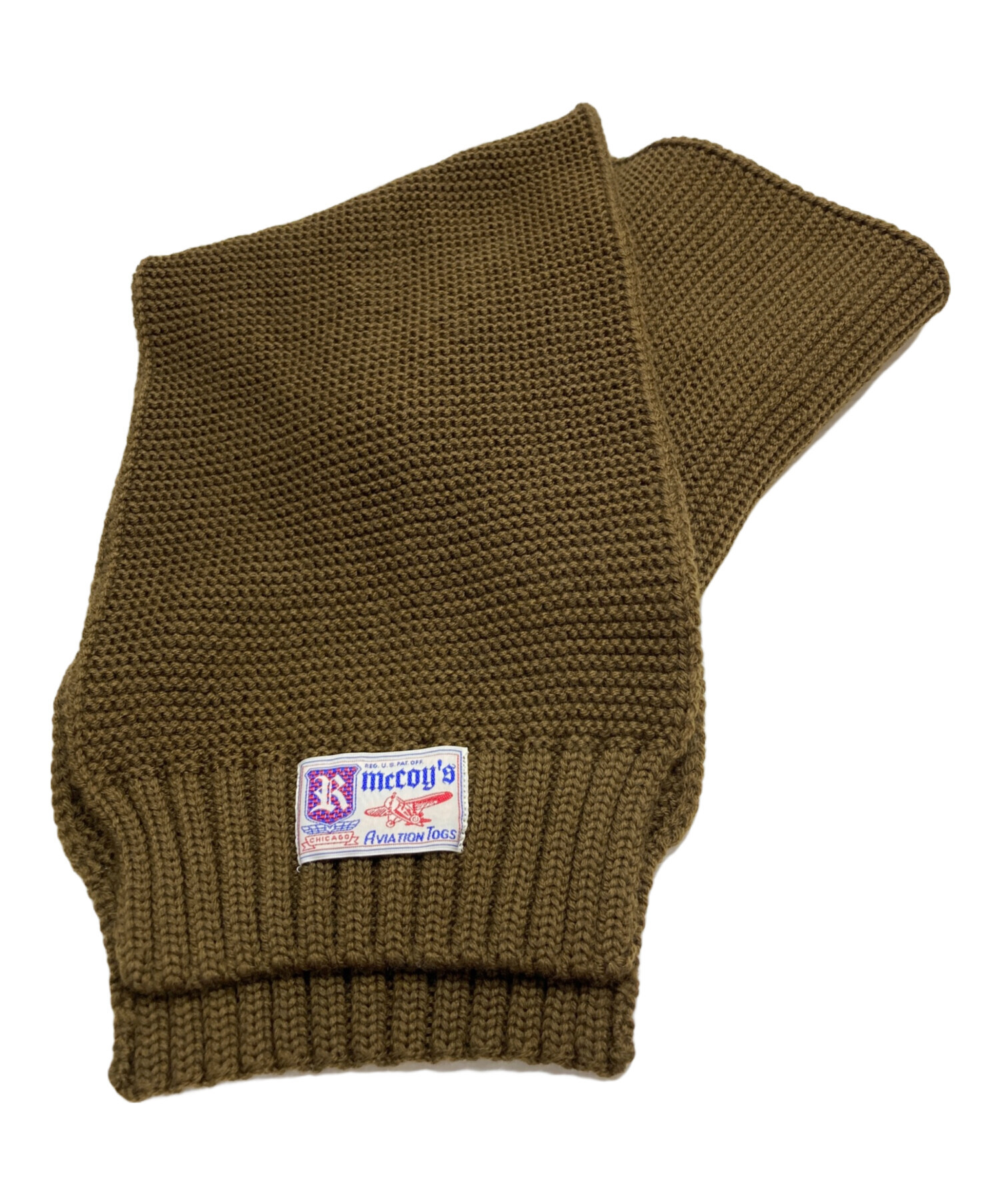 【新品未使用】 THE REAL McCOY'S リアルマッコイズ MUFFLER WOOL KNIT マフラー ウール ニット NAVY ネイビー MA11101