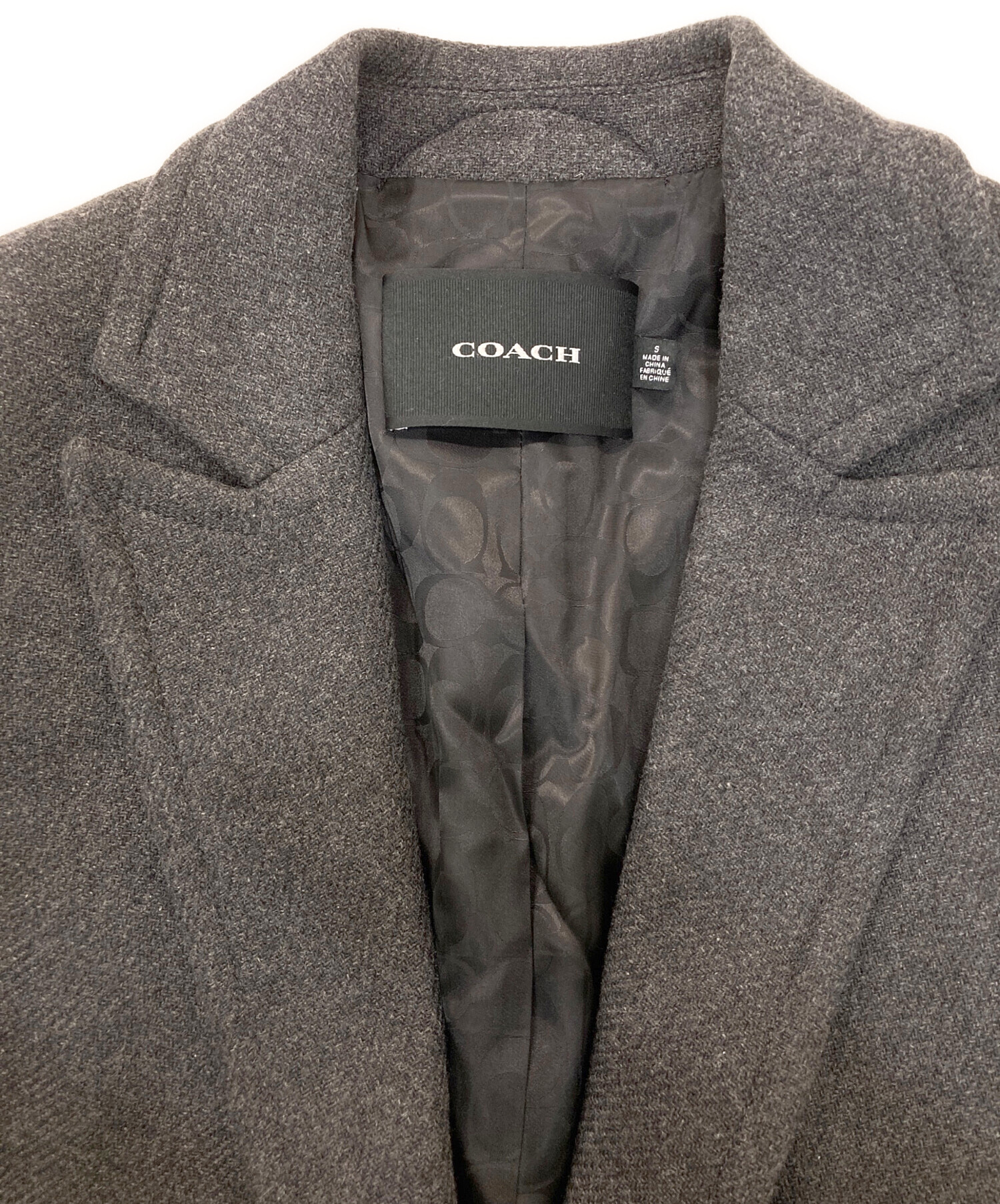 中古・古着通販】COACH (コーチ) テーラード コート グレー サイズ:S