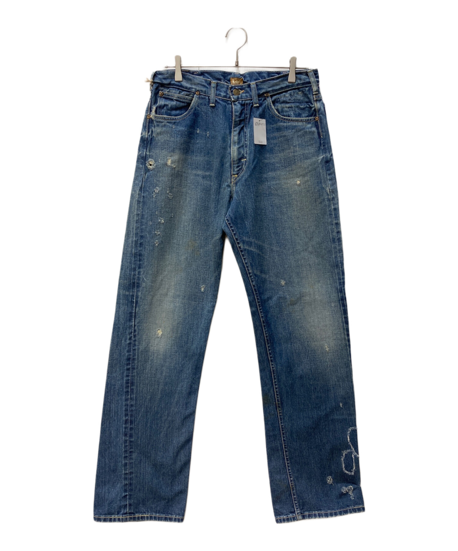 中古・古着通販】LEE (リー) ダメージ加工デニムパンツ インディゴ 