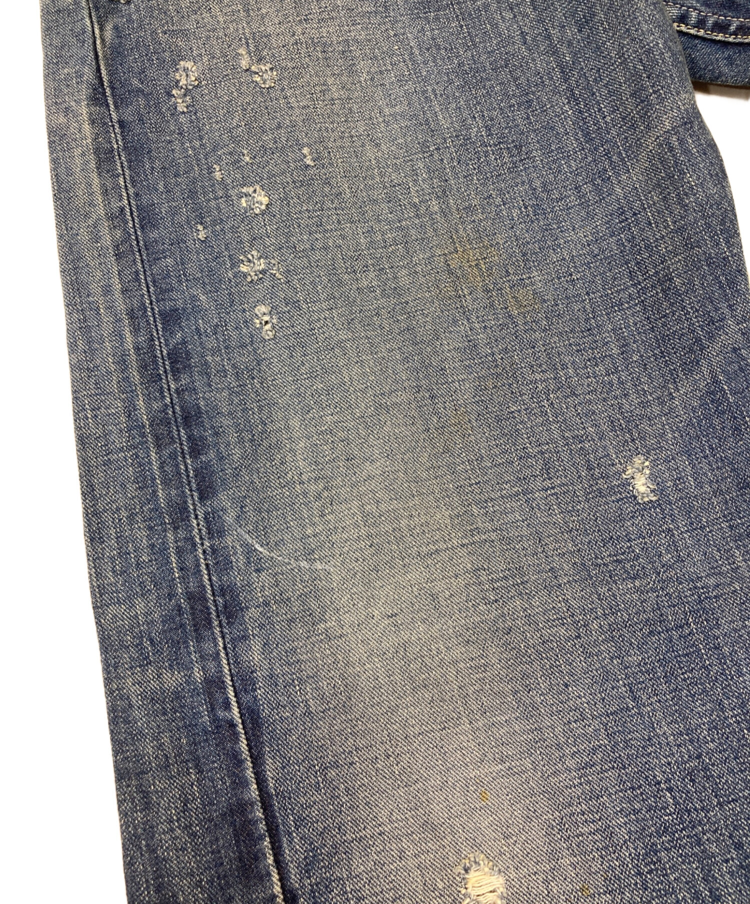 中古・古着通販】LEE (リー) ダメージ加工デニムパンツ インディゴ