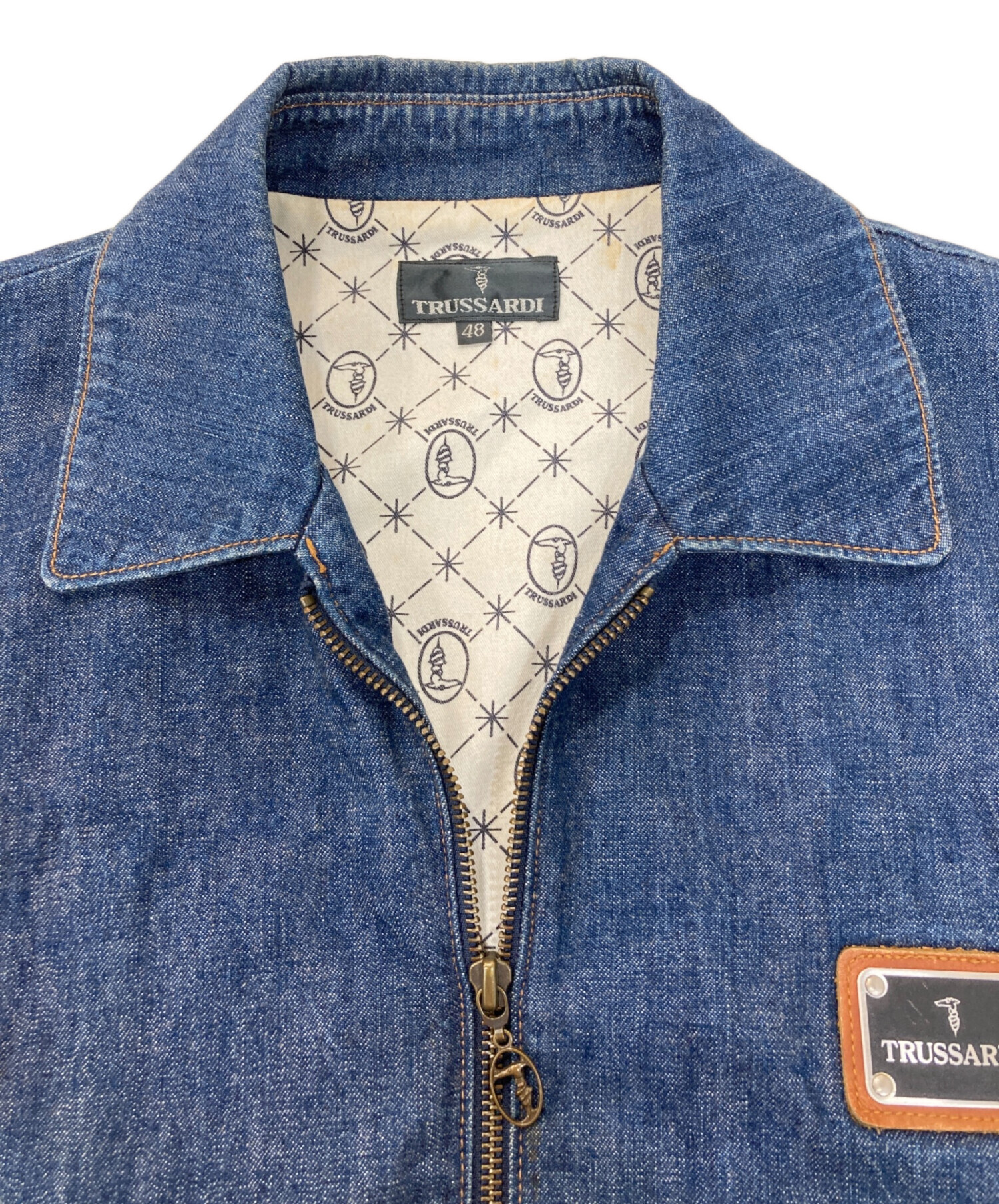 TRUSSARDI トラサルディ− ブルゾン（その他） メンズ 【古着】【中古】 中古・古着通販】TRUSSARDI (トラサルディ) デニムブルゾン インディゴ