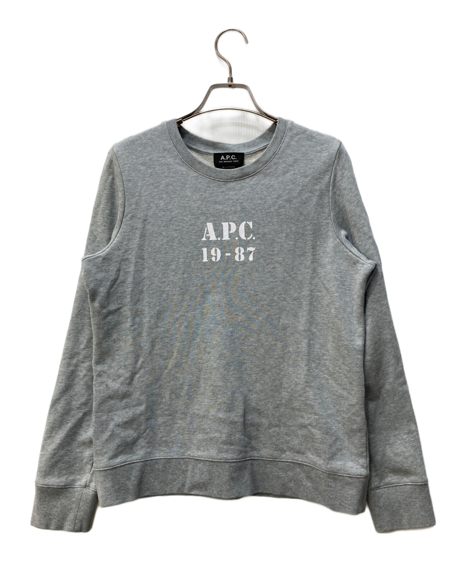 中古・古着通販】A.P.C. (アーペーセー) ロゴスウェット グレー サイズ 