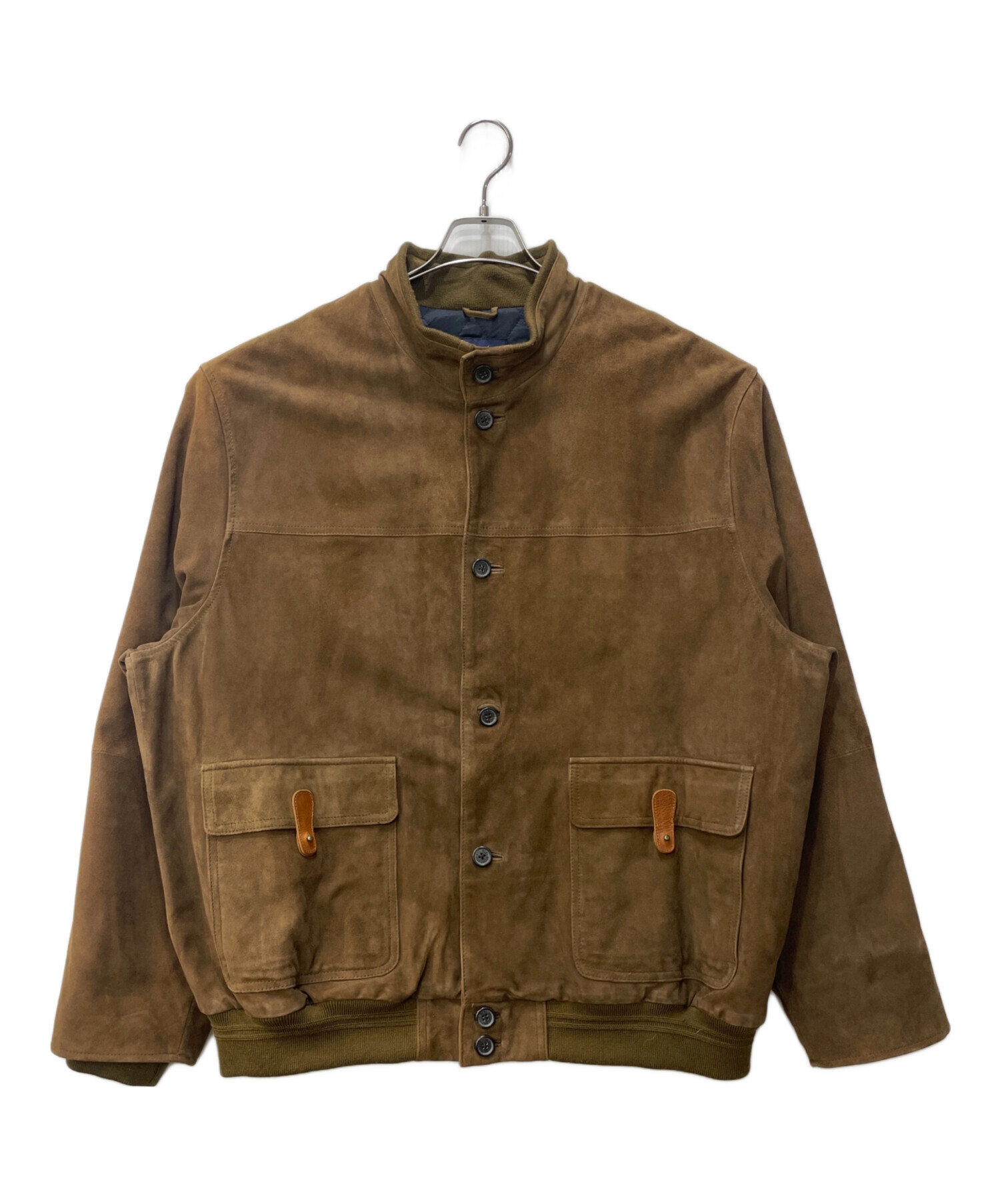 ブルックスブラザーズ　山羊革　スエードレザーブルゾン　ブラウン 中古・古着通販】BROOKS BROTHERS (ブルックスブラザーズ) レザー