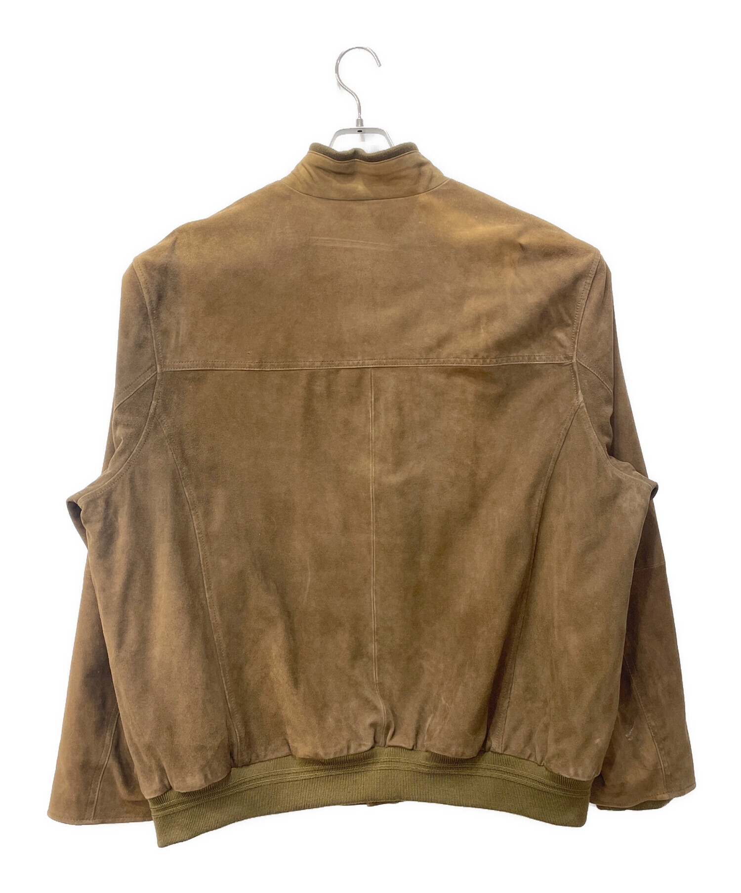 ブルックスブラザーズ　山羊革　スエードレザーブルゾン　ブラウン 中古・古着通販】BROOKS BROTHERS (ブルックスブラザーズ) レザー
