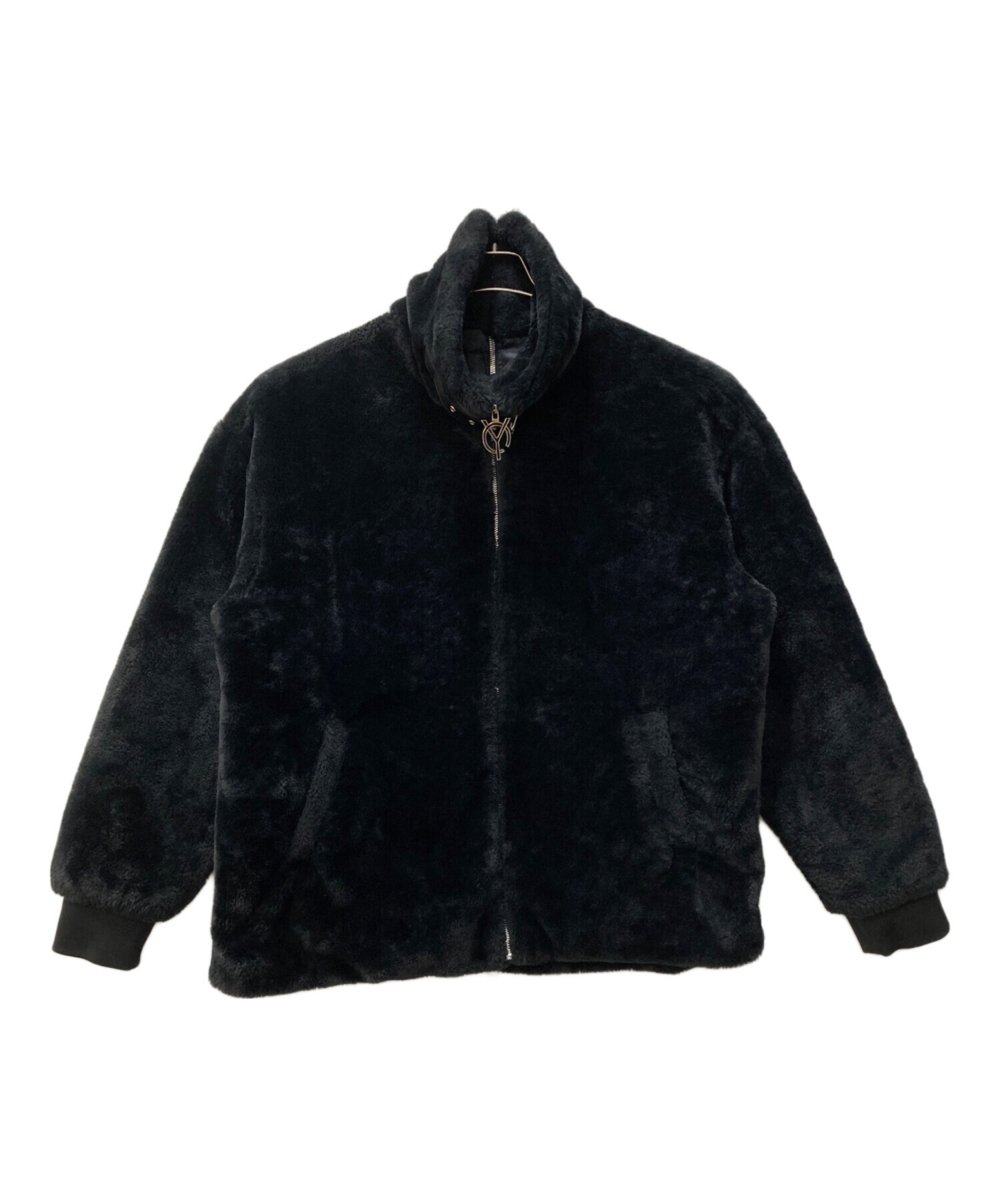 中古・古着通販】OY (オーワイ) BOTH ZIPPER LOGO FUR JACKET ブラック 