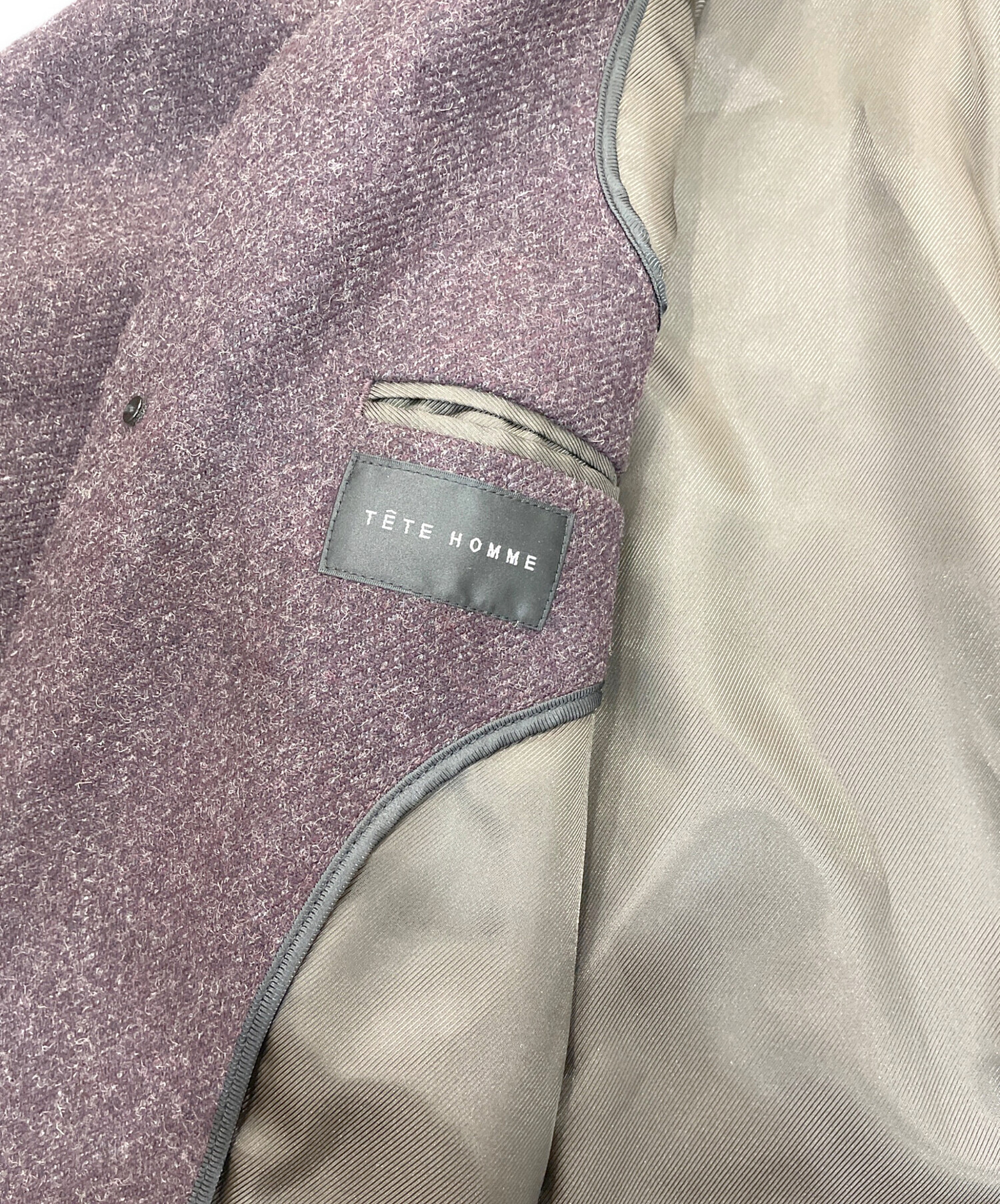 中古・古着通販】TETE HOMME (テット オム) チェスターコート パープル 