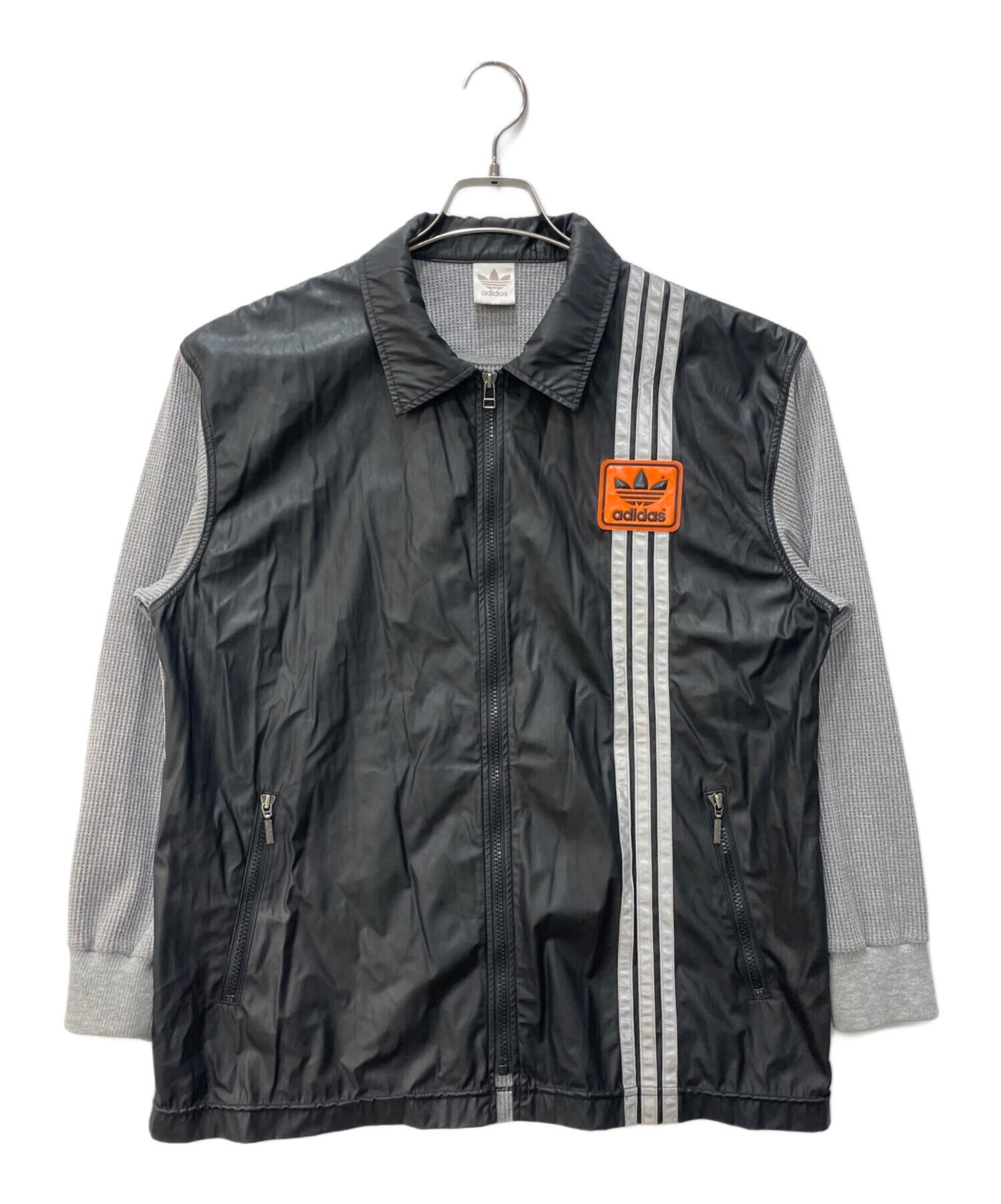 中古・古着通販】adidas (アディダス) 切替ニットジャケット ブラック 