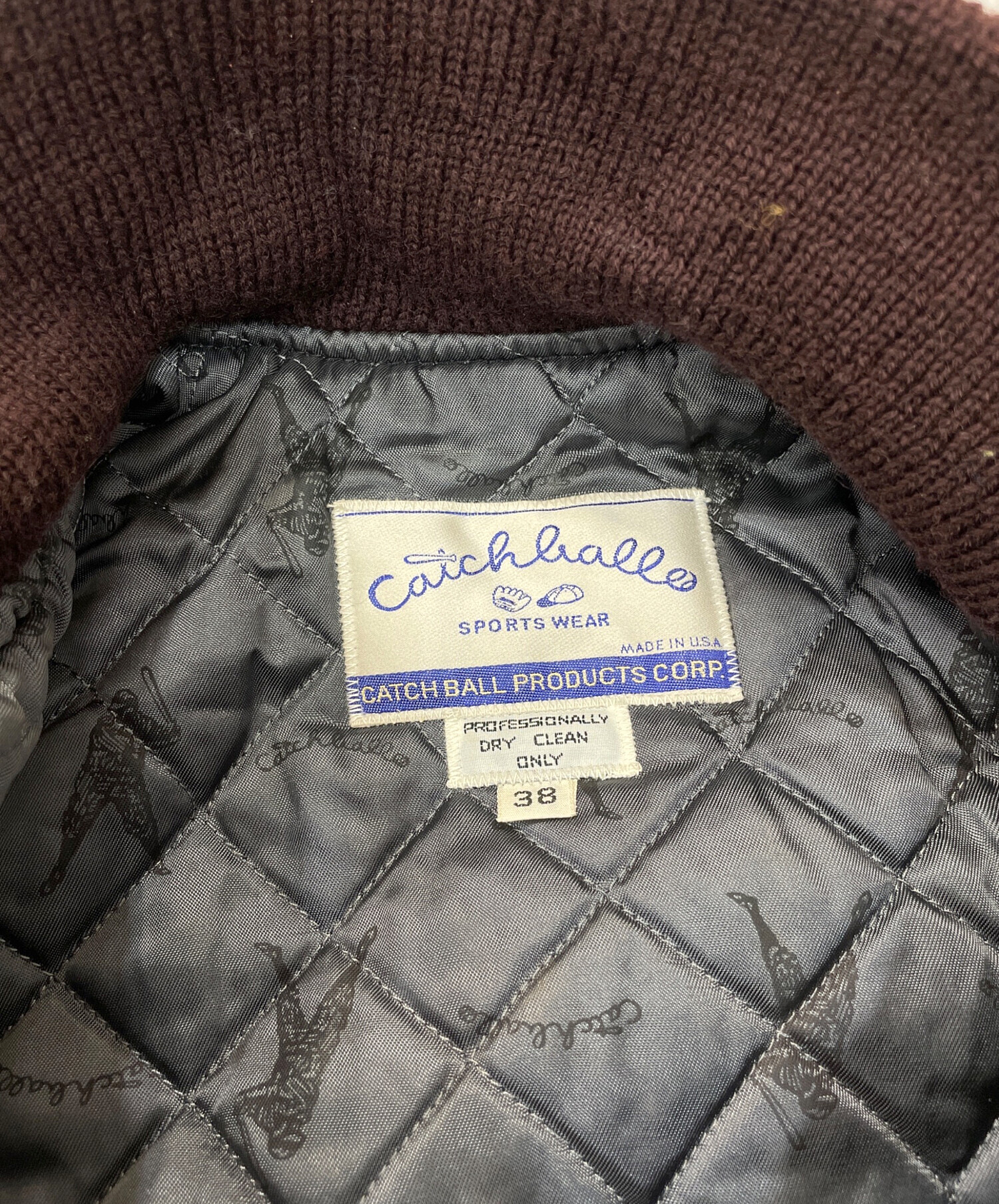 中古・古着通販】CATCH BALL (キャッチボール) レザー切替スタジャン 