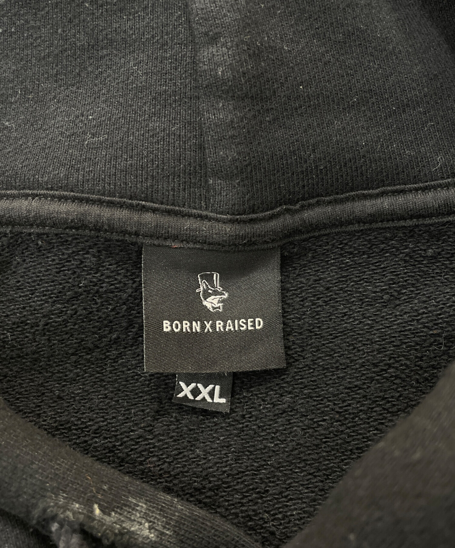 美品　BORN x RAISED ボーンアンドレイズド　ジップアップパーカー　黒 Stussy & Born X Raised Logo Zip Hoodie ロゴ ジップ パーカー (Born