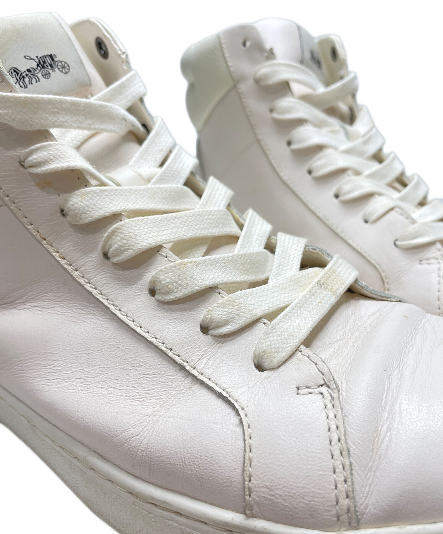 中古・古着通販】COACH (コーチ) ハイカットスニーカー ホワイト