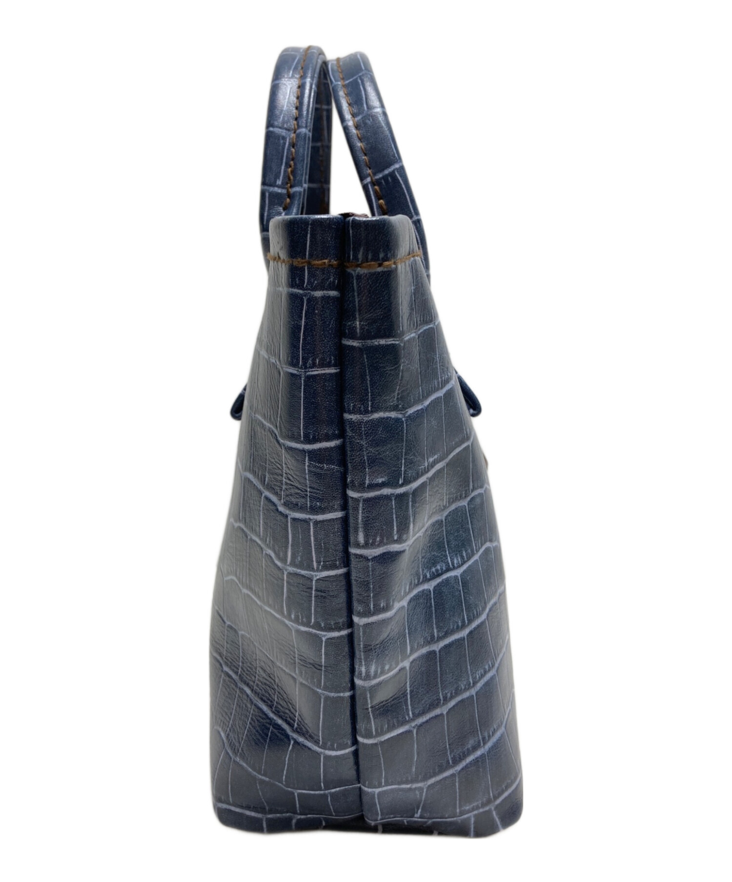 【未使用品】PROTO LEATHERS クロコ型押し レザー ミニトートバッグ 中古・古着通販】PROTO LEATHERS (プロトレザーズ) クロコ型押しレザー