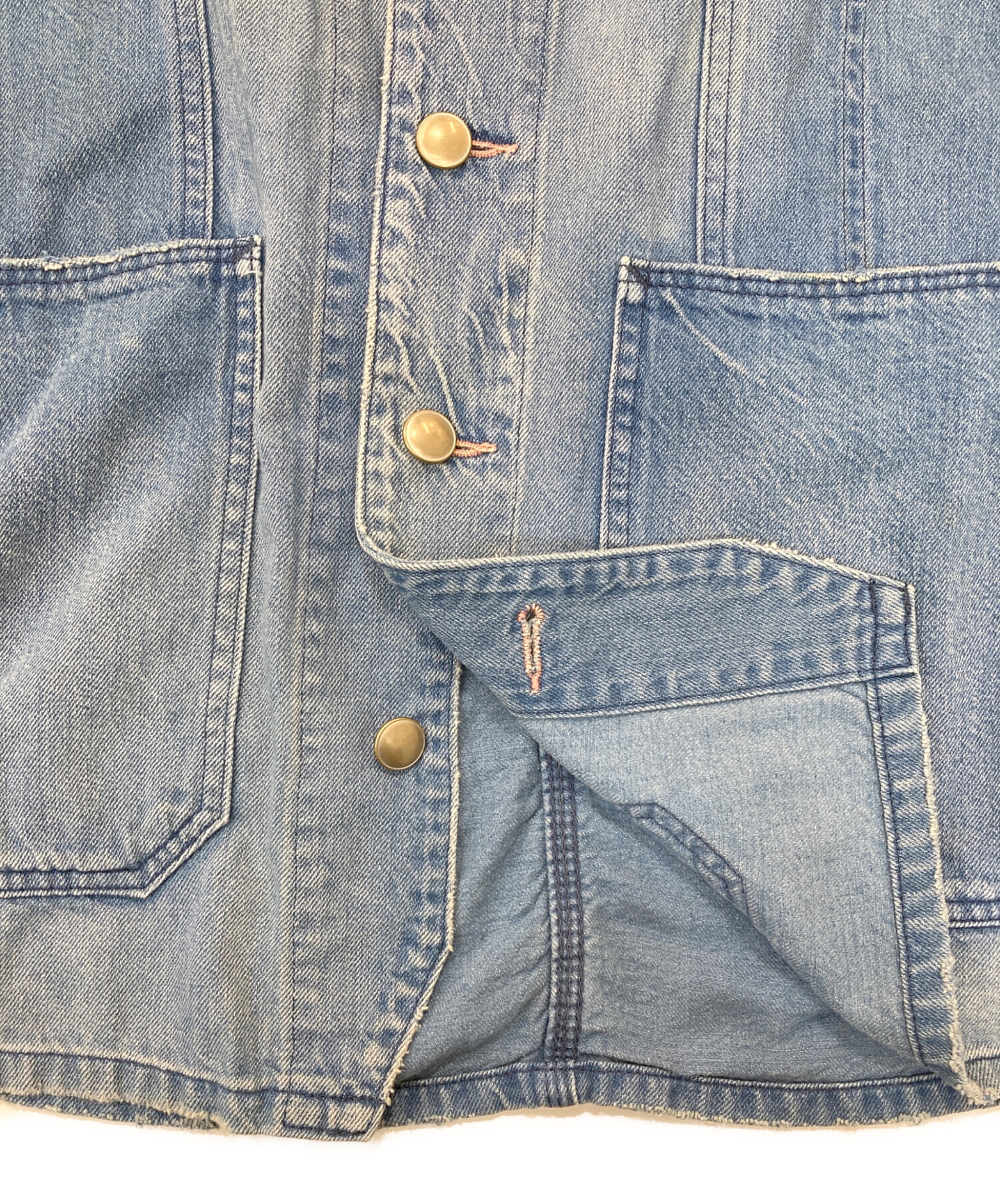 BRUNABOINE インディゴ デニムジャケット サイズ1 美品 中古・古着通販】BRU NA BOINNE (ブルーナボイン) ノーカラー