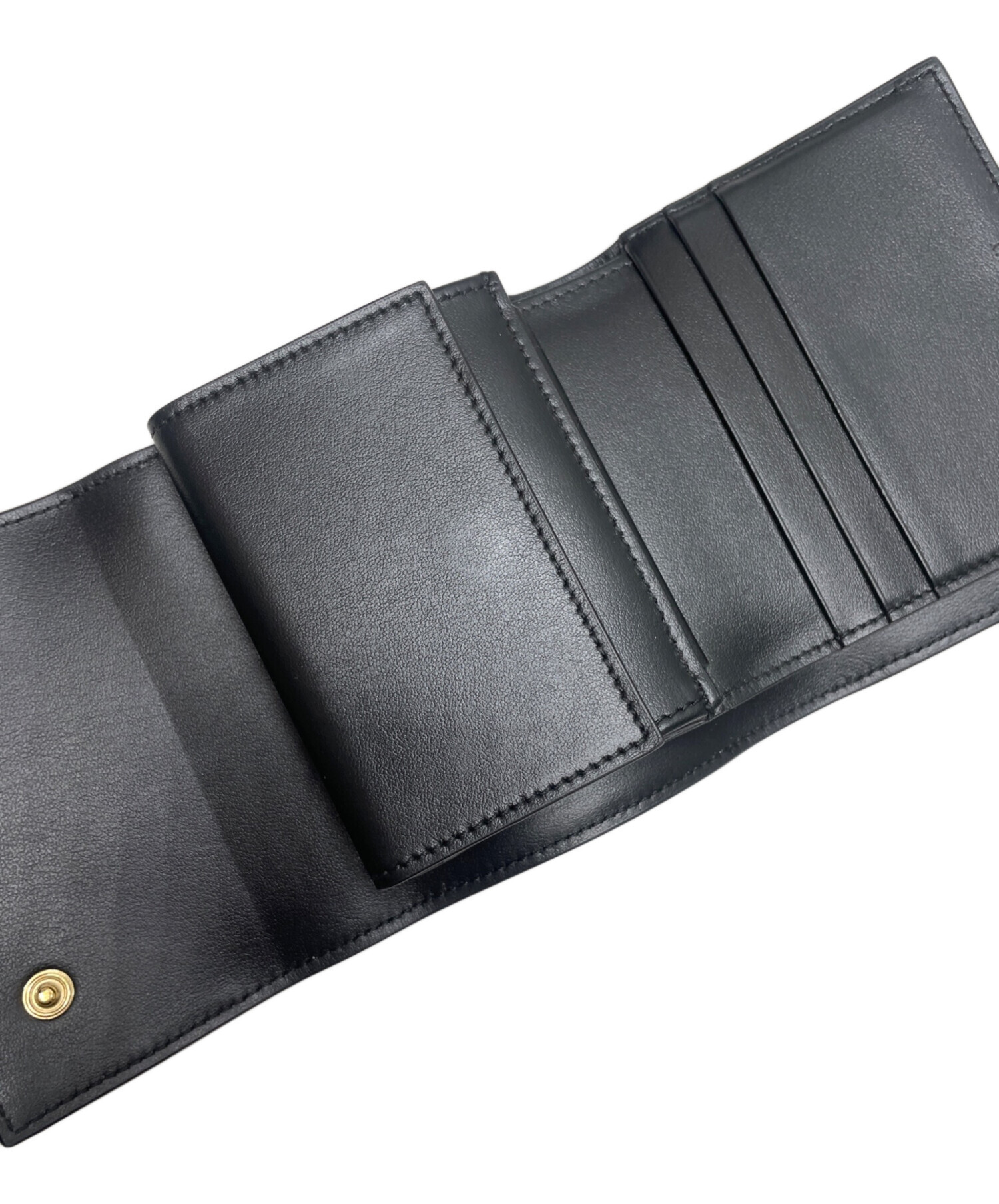 中古・古着通販】CELINE (セリーヌ) SMALL TRIFOLD WALLET ブラック 未 