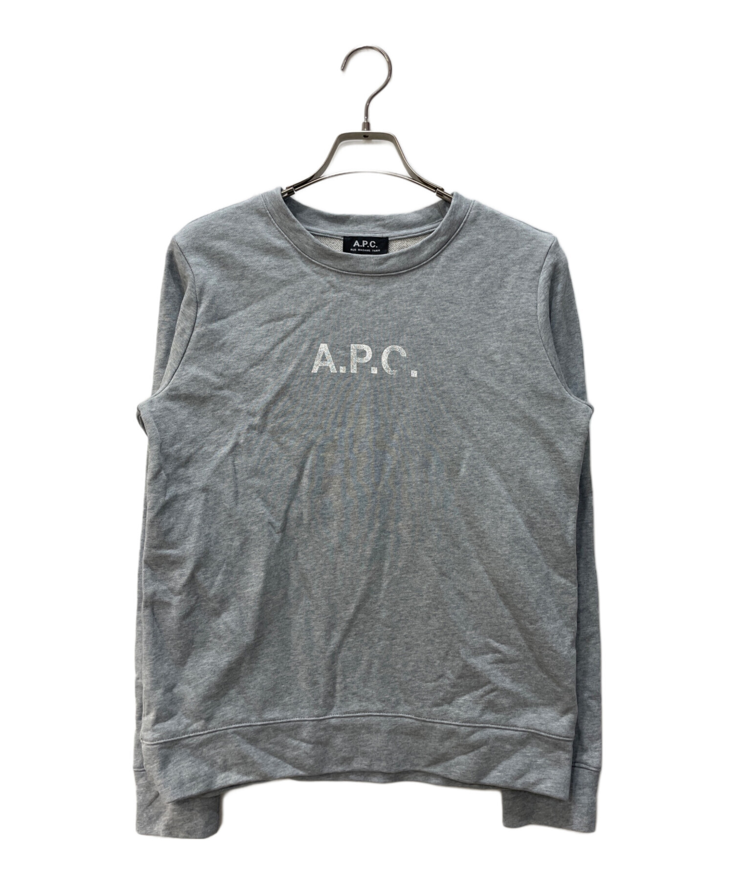 中古・古着通販】A.P.C. (アーペーセー) ロゴスウェット グレー サイズ 