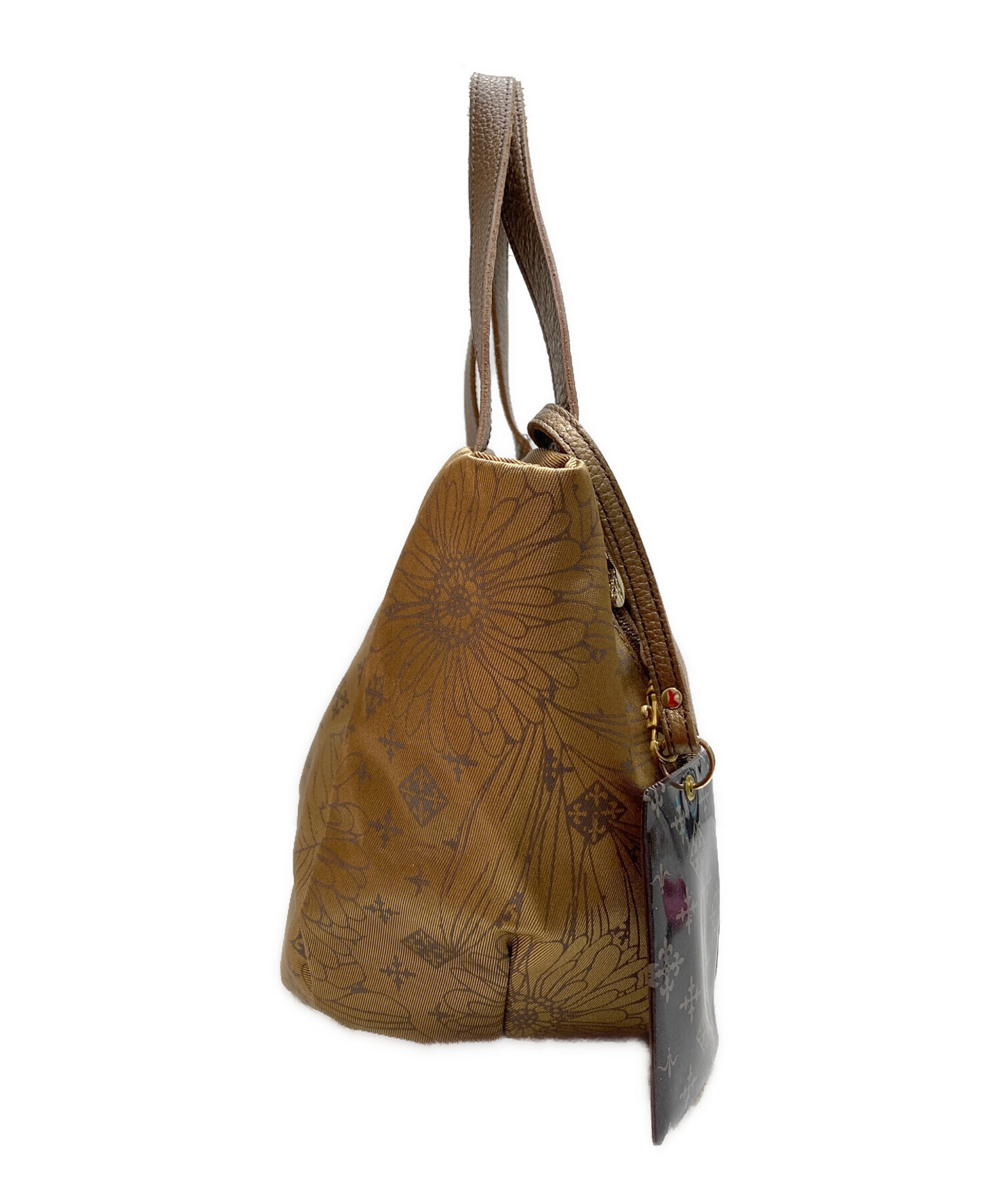 中古・古着通販】russet (ラシット) 花柄トートバッグ ゴールド 