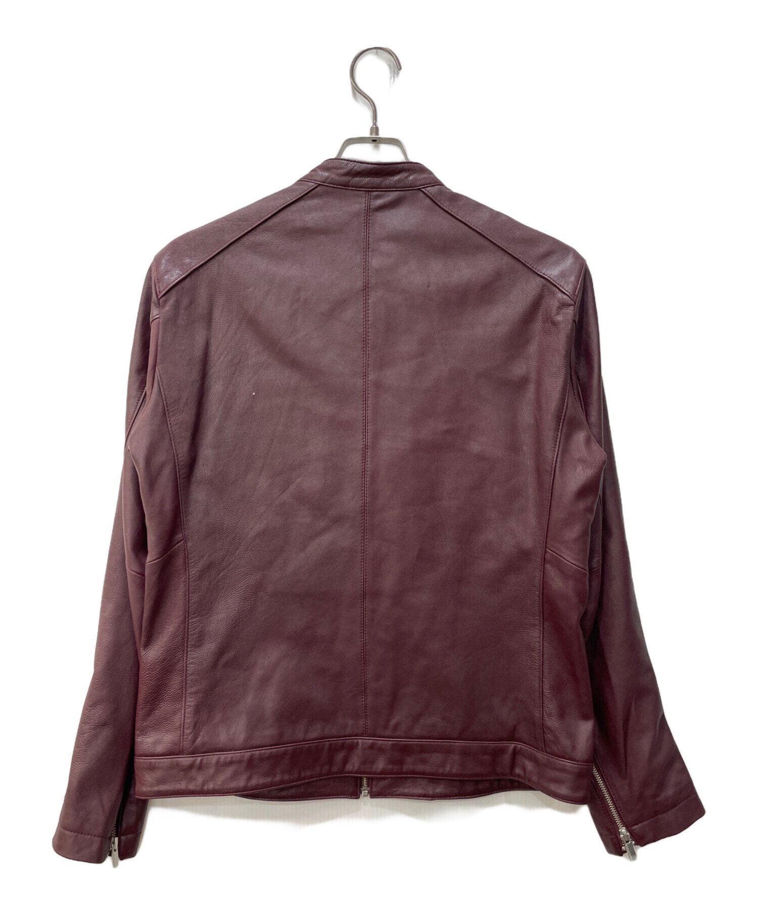 renoma HOMME レノマオム ライダースジャケット ボルドー 山羊皮 renoma HOMME レノマオム ライダースジャケット FB2707 サイズL 山羊革