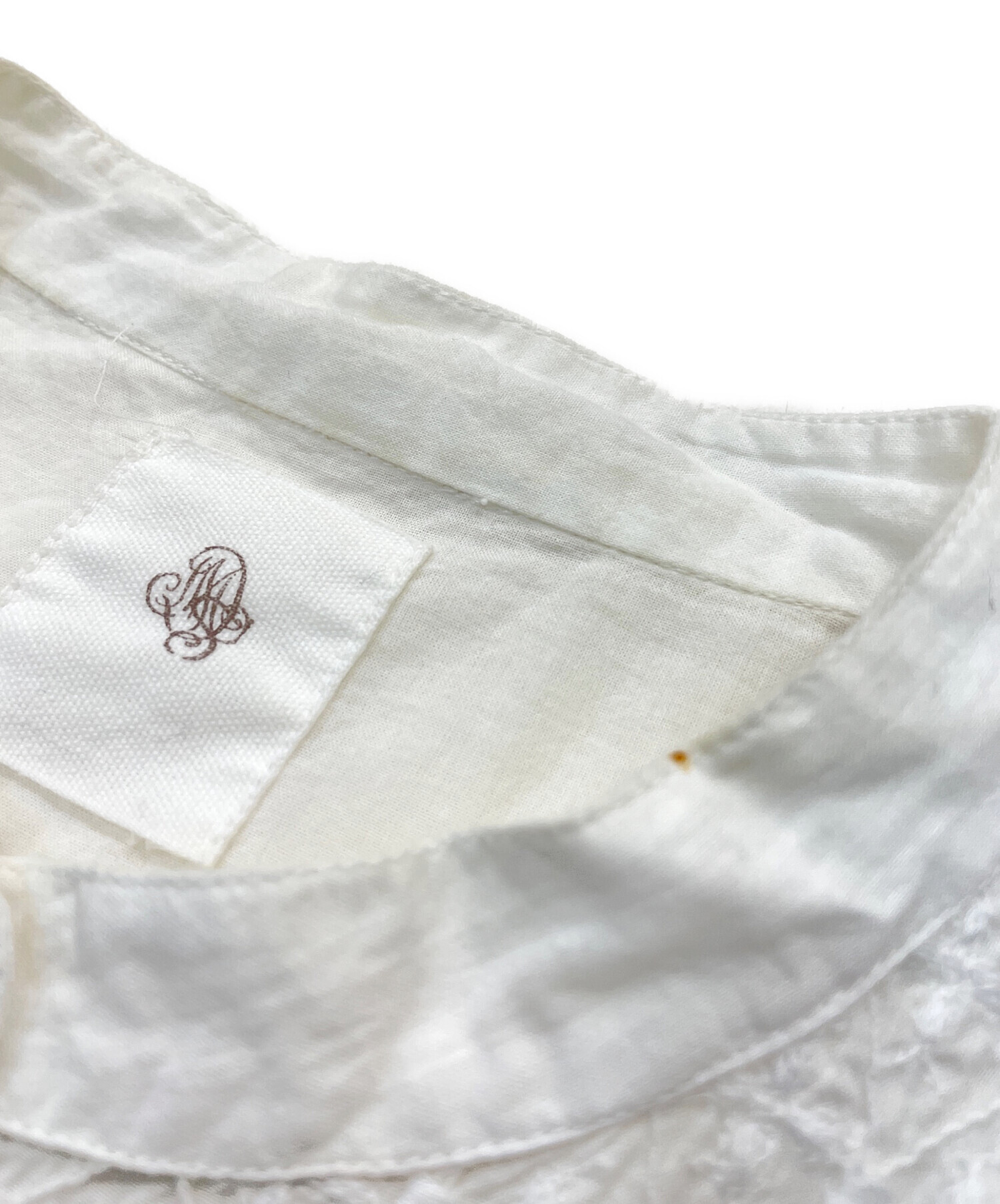 メゾンドソイル 刺繍入りホワイト長袖シャツ 【公式通販】