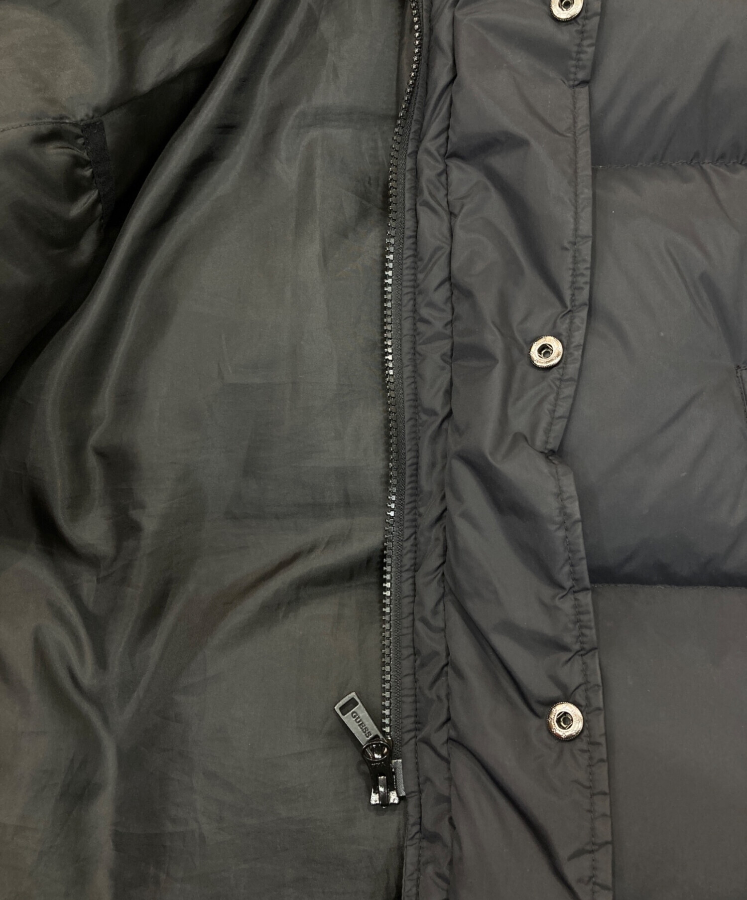 GUESS ブラック ダウンジャケット XL GUESS（ゲス） ダウンジャケット LARGE ブラック メンズ : ZOZOTOWN