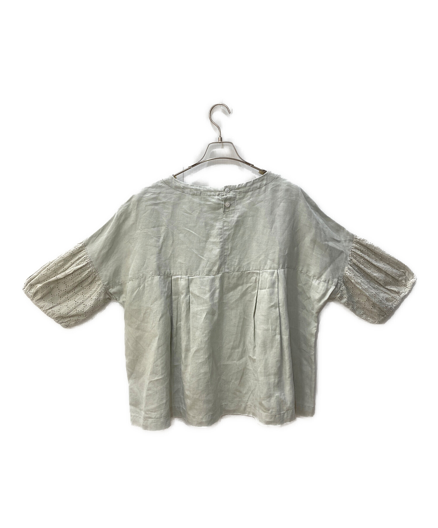 中古・古着通販】BASCO (バスコ) リネンブラウス ベージュ サイズ:SIZE 