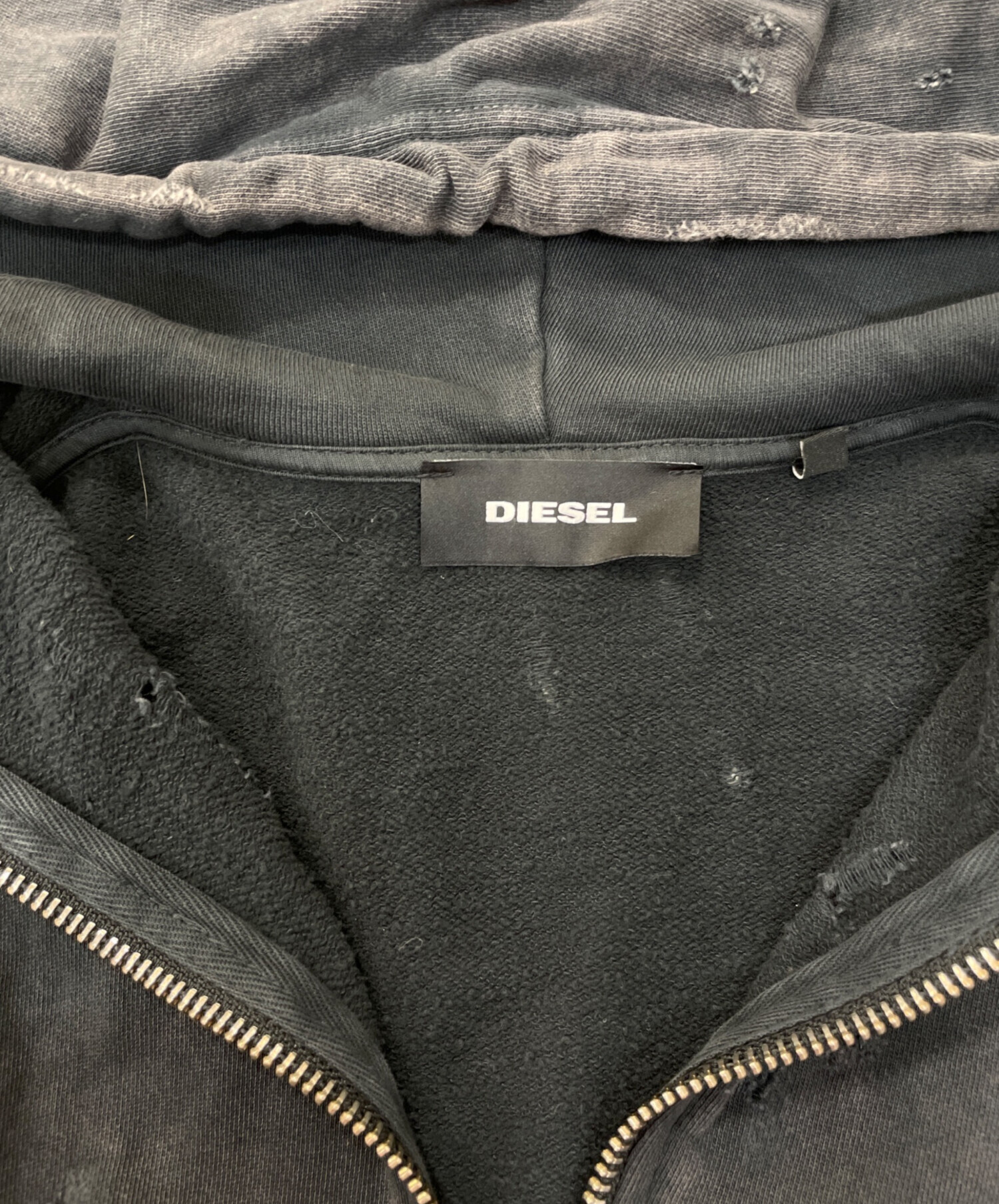 中古・古着通販】DIESEL (ディーゼル) ヴィンテージ加工ジップパーカー