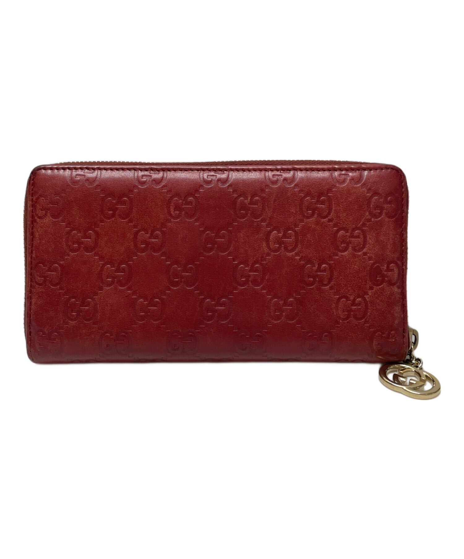 中古・古着通販】GUCCI (グッチ) GG柄長財布 レッド｜ブランド・古着 