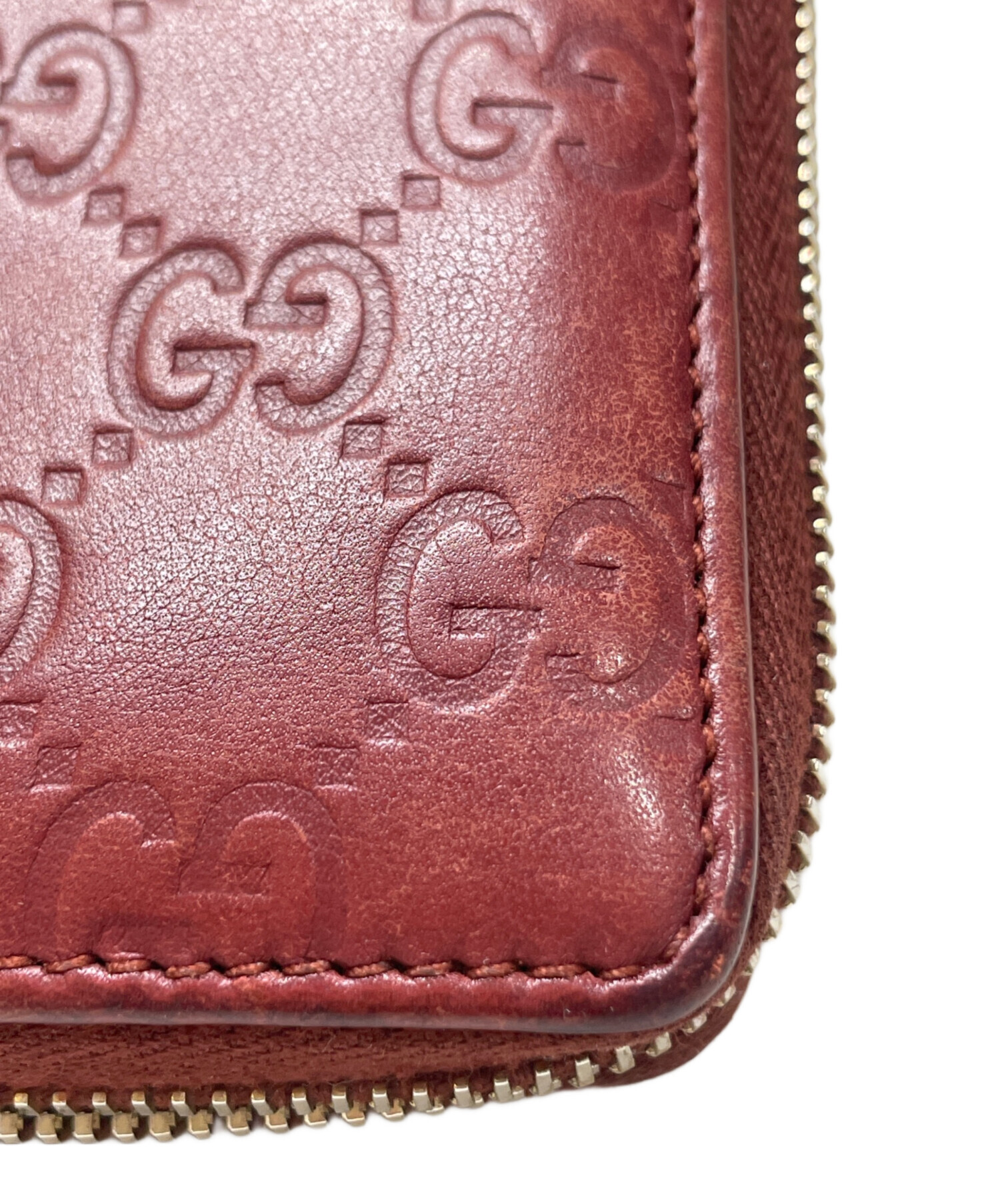 中古・古着通販】GUCCI (グッチ) GG柄長財布 レッド｜ブランド・古着 