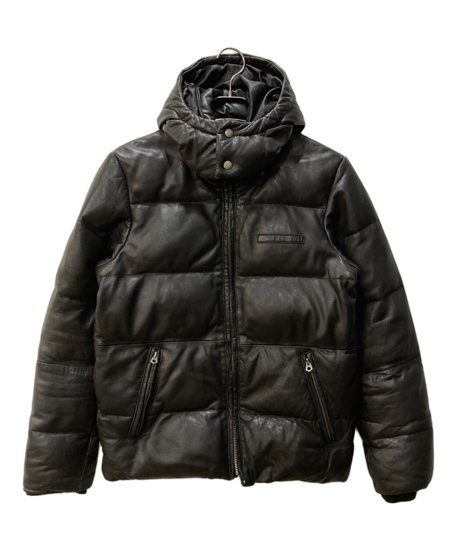 中古・古着通販】AVIREX (アヴィレックス) ラムレザーフーデッドダウン