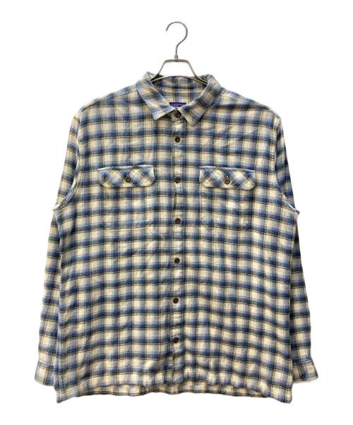 中古・古着通販】Patagonia (パタゴニア) ネルシャツ ホワイト×ブルー