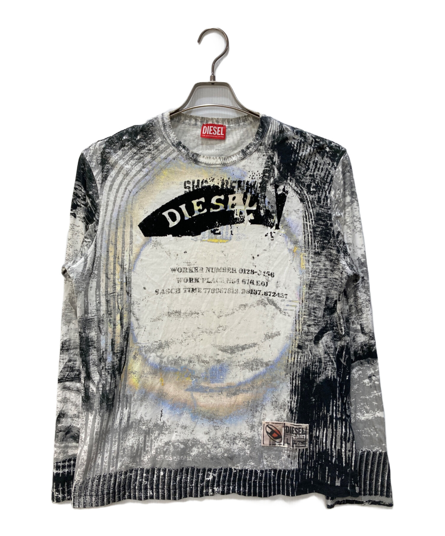 あ⭐︎DIESEL T-CRANE 中古・古着通販】DIESEL (ディーゼル) T-CRANE-LS-S4 グレー サイズ:XS