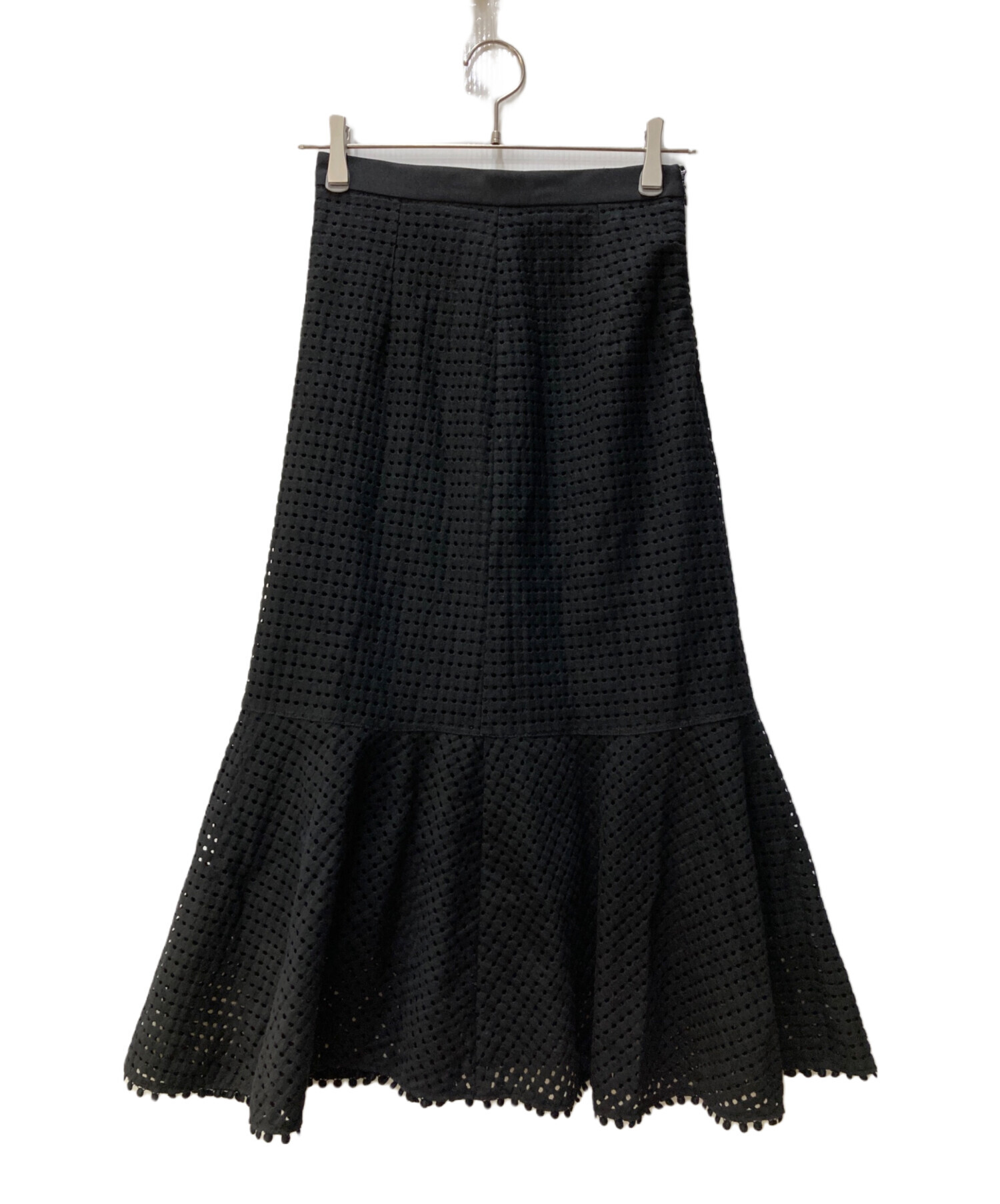 アルアバイルallureville 黒スカートサイズ1 ◇バイヤス切替ギャザー