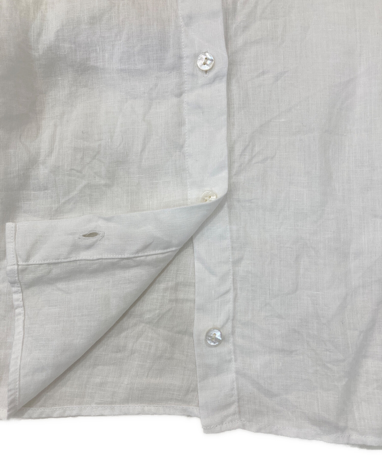 中古・古着通販】theory (セオリー) ショート丈リネンシャツ ホワイト 